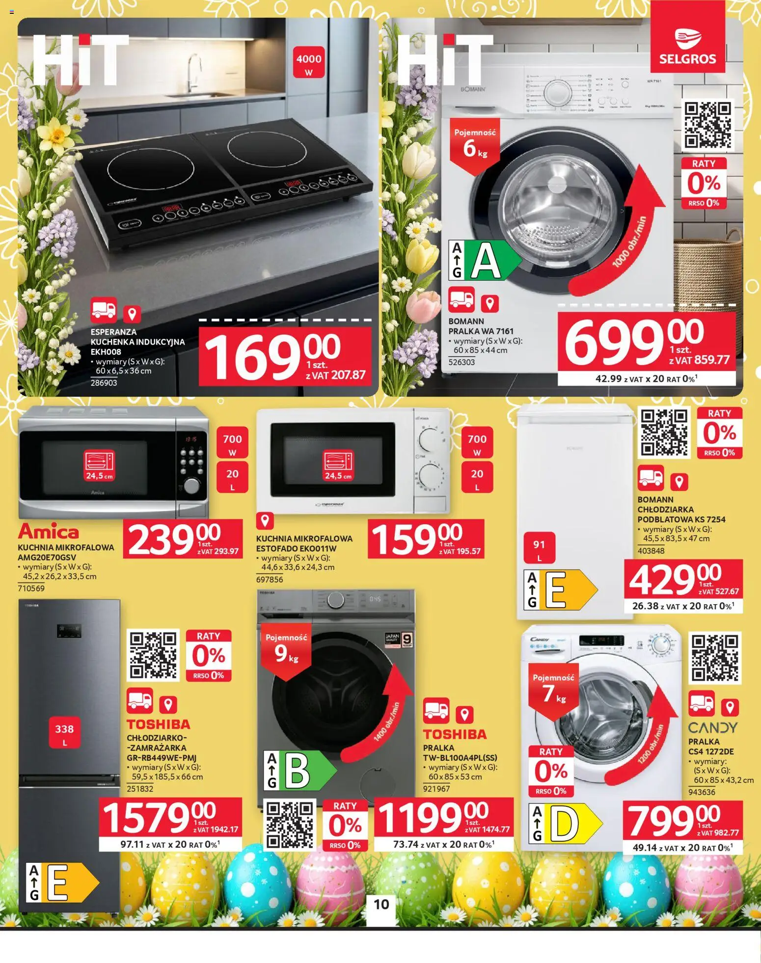 Selgros cash&carry gazetka - Oferta przemysłowa od 26.03.2026 | Strona: 12 | Produkty: Zamrażarka, Pralka, Kuchenka