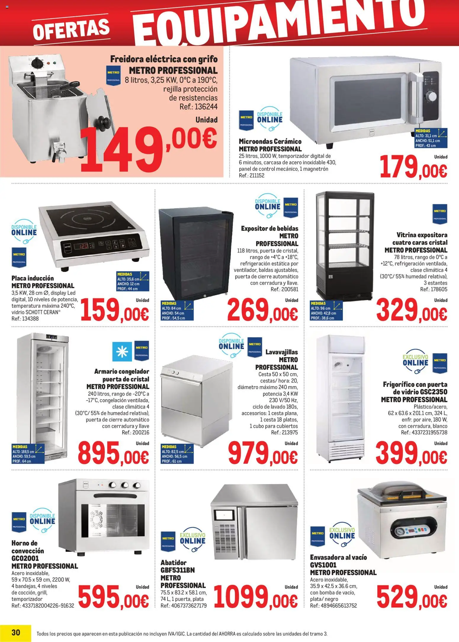Makro - Precios Sur II │ válido desde el 02.02.2026 | Página: 30 | Productos: Congelador, Horno, Armario, Cesta