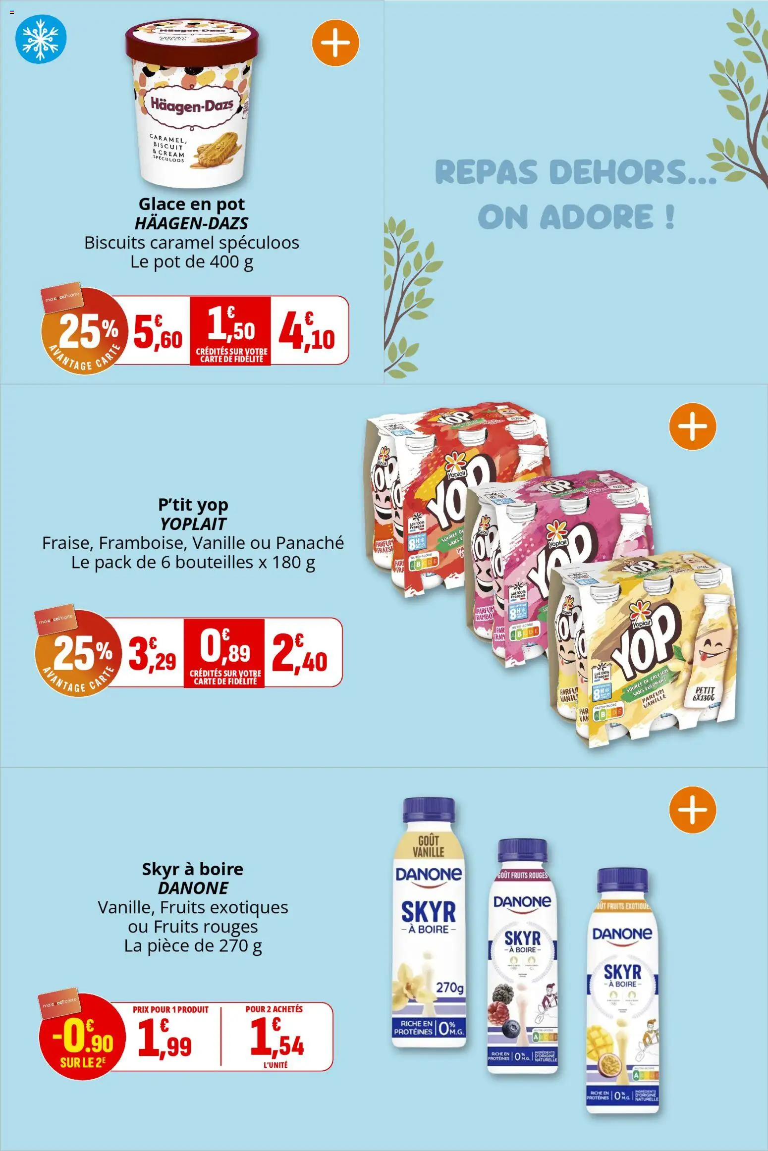 {H1} | Page: 9 | Produits: Fraise, Spéculoos, Skyr, Biscuits