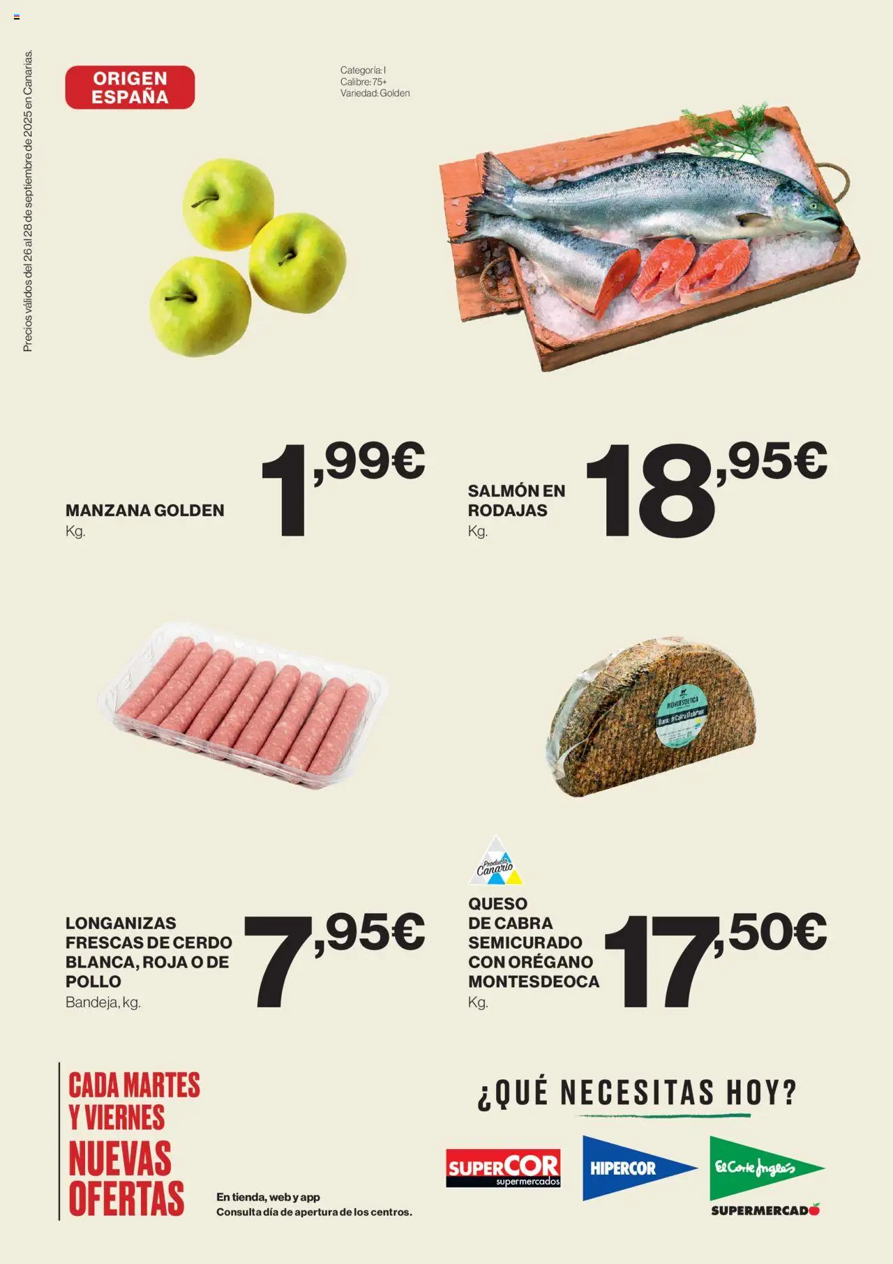 Supercor Canarias │ válido desde el 26.09.2025 | Página: 2 | Productos: Queso, Cerdo, Manzana
