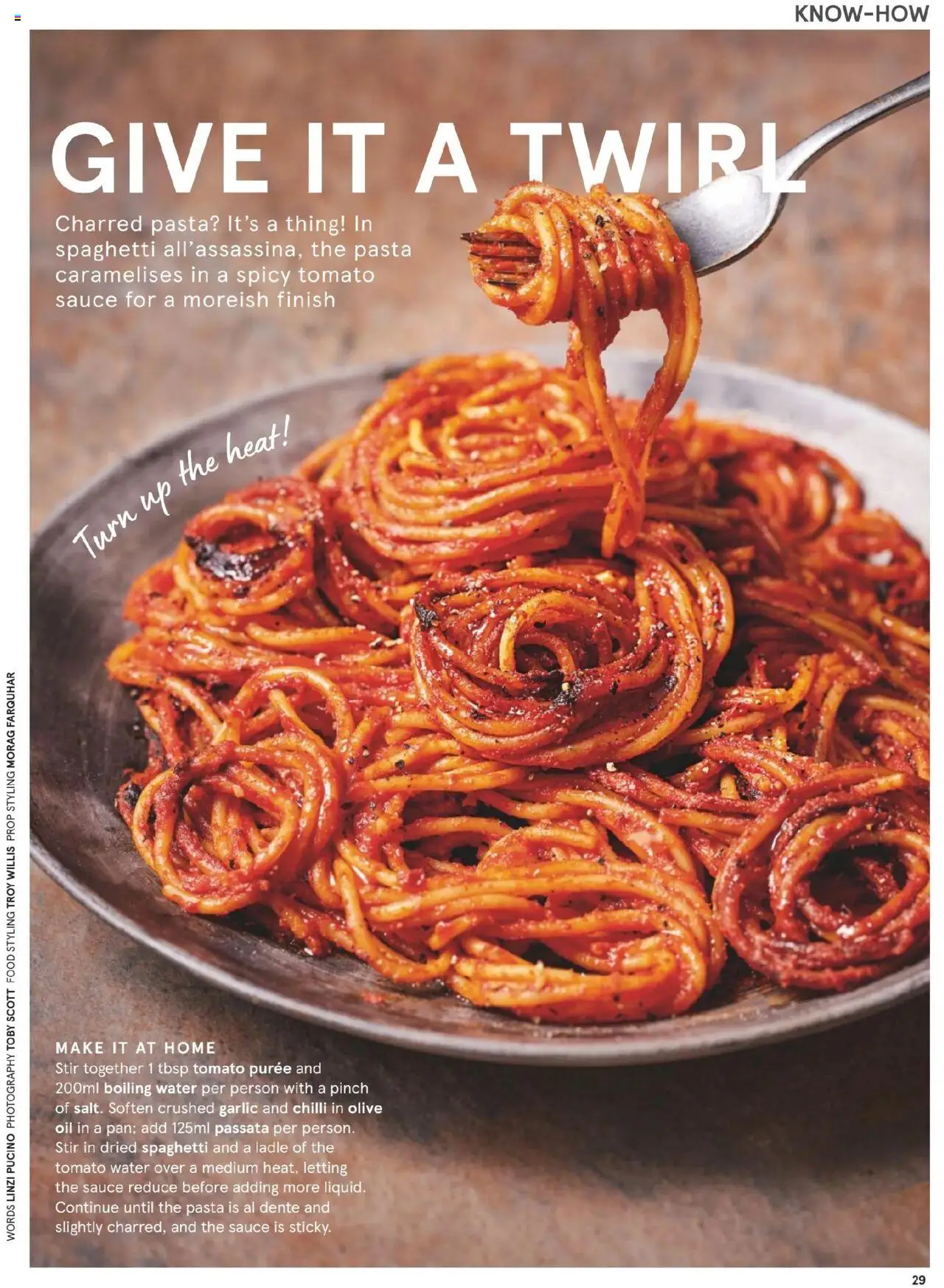 {H1} | Page: 29 | Products: Sauce, Olive oil, Garlic, Pasta