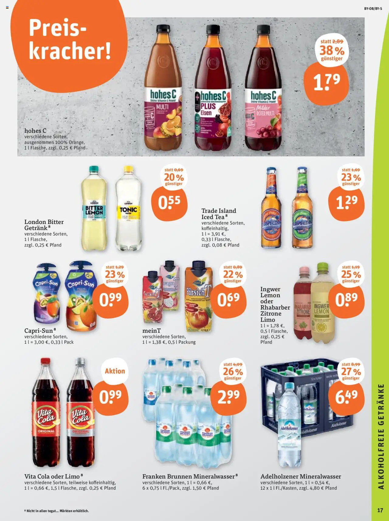 Tegut -  München - gültig ab dem 28.07.2025 | Seite: 19 | Produkte: Cola, Mineralwasser, Zitrone, Vita cola