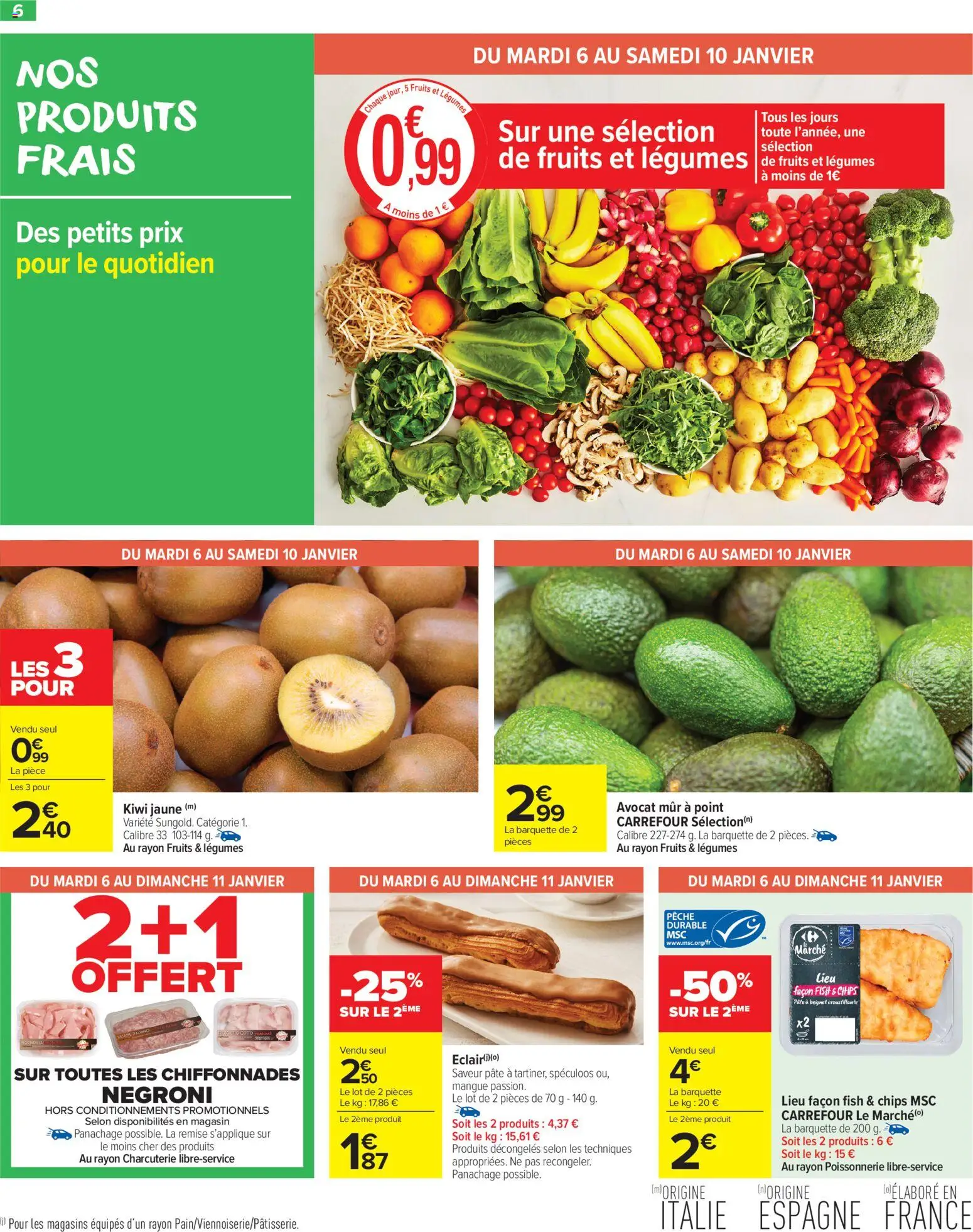 {H1} | Page: 8 | Produits: Avocat, Mangue, Pêche, Spéculoos