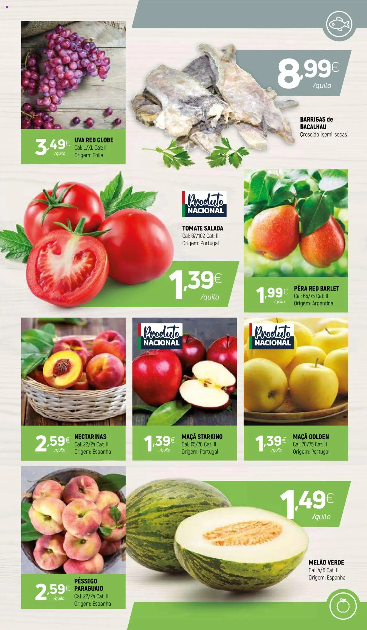 Coviran folheto │ válido de 03.06.2025 | Página: 3 | Produtos: Bacalhau, Maça, Tomate, Melão