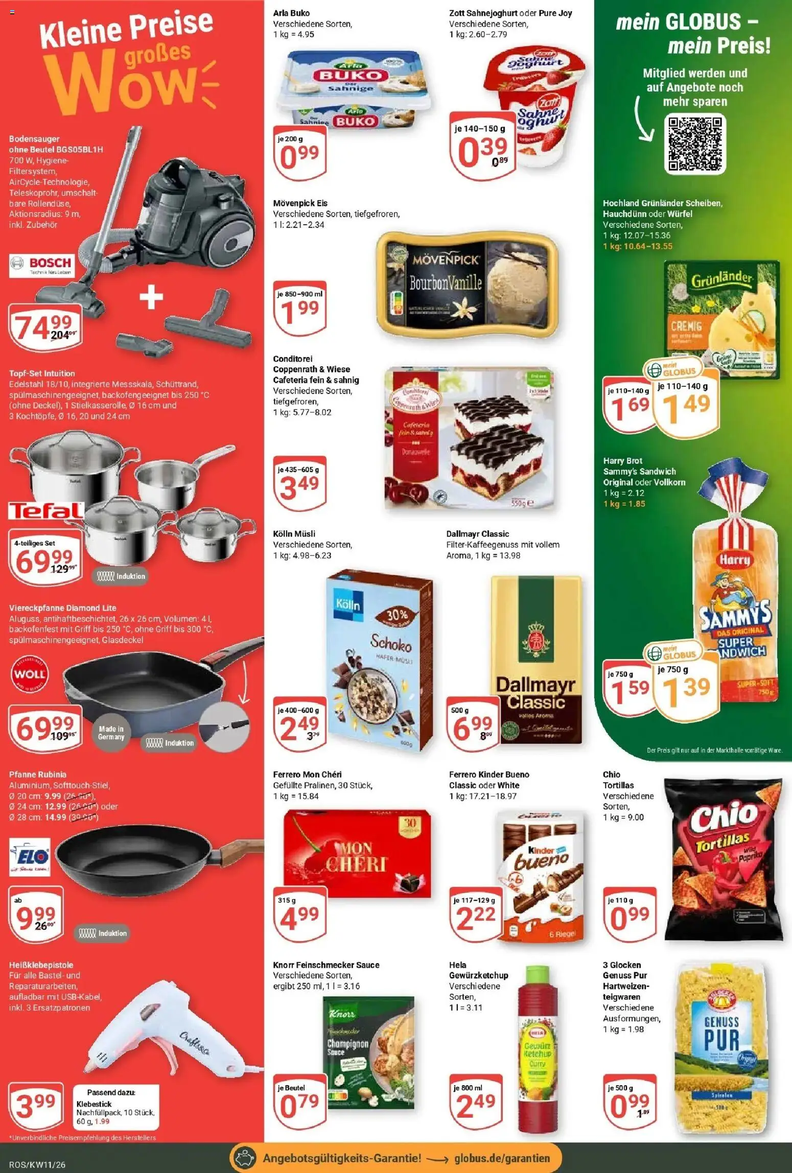 Globus prospekt Lambrechtshagen	 – gültig ab 09.03.2026 | Seite: 2 | Produkte: Bosch, Kinder bueno, Movenpick eis, Brot