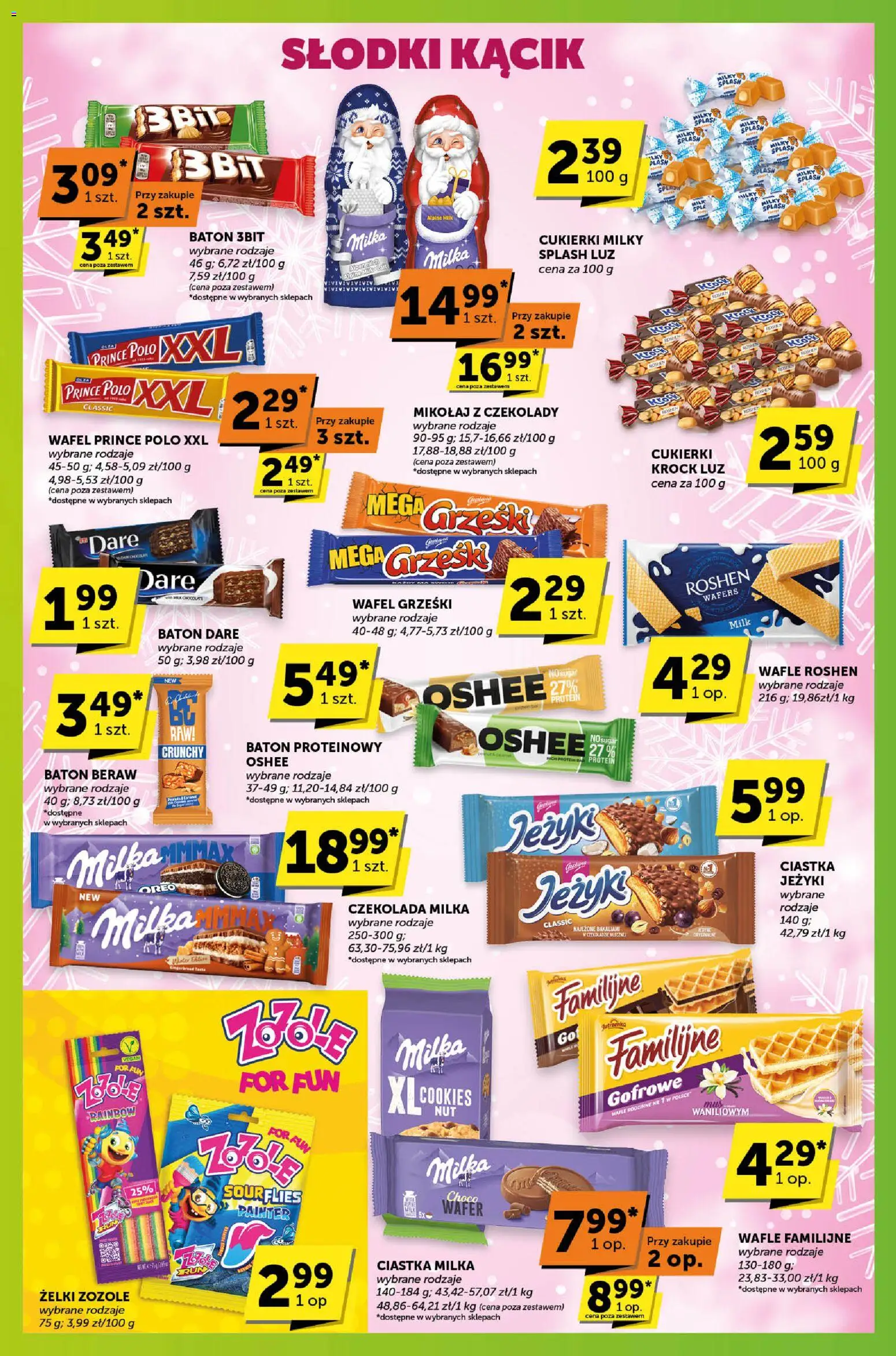 Euro Sklep Gazetka - Sprawdź, co więcej od 13.11.2025 | Strona: 5 | Produkty: Wafle, Baton, Cukierki, Ciastka