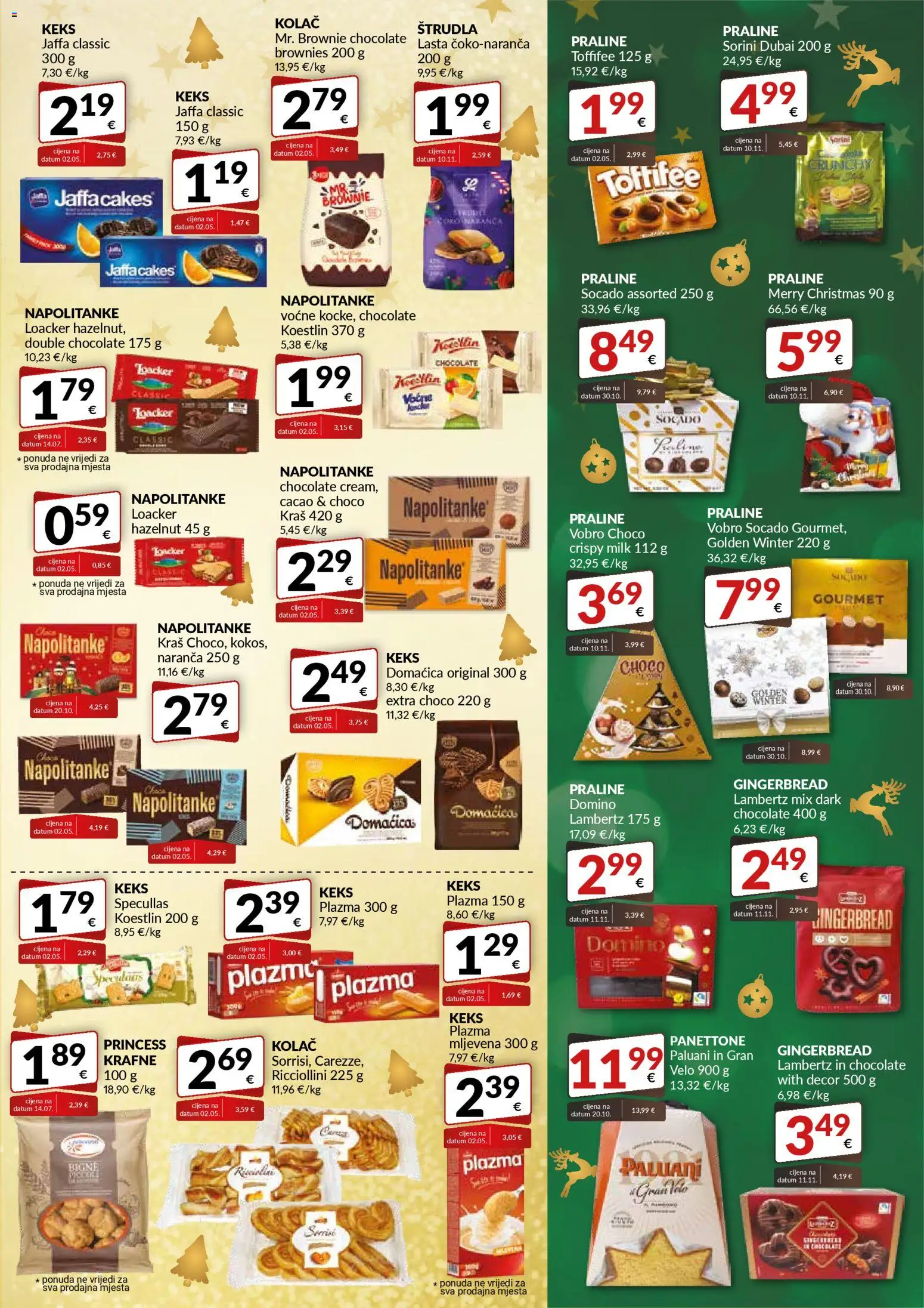 Bakmaz katalog | vrijedi od 18.12.2025 | Stranica: 13 | Proizvodi: Panettone, Praline, Keks, Krafne