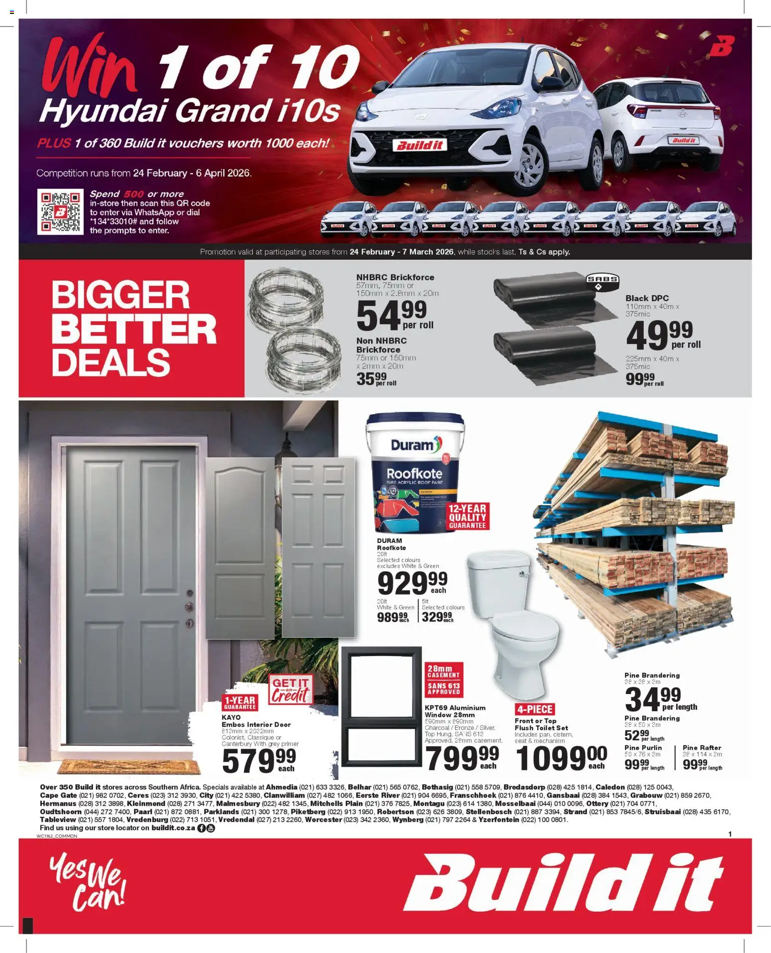 New Build It catalogue – valid from 24.02.2026 | Page: 1 | Products: Primer, Paint, Toilet, Gate