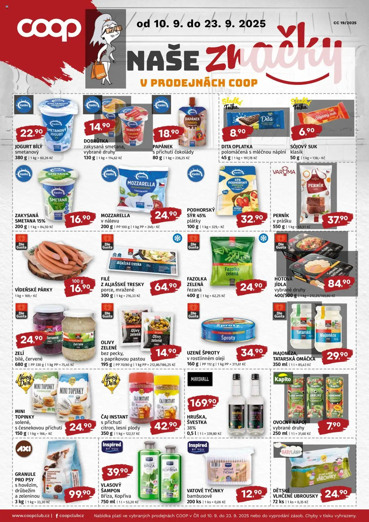 Terno leták - COOP naše super cena od 10.09.2025 | Strana: 2 | Produkty: Aljašská treska, Vídeňské párky, Tyčinky, Olivy