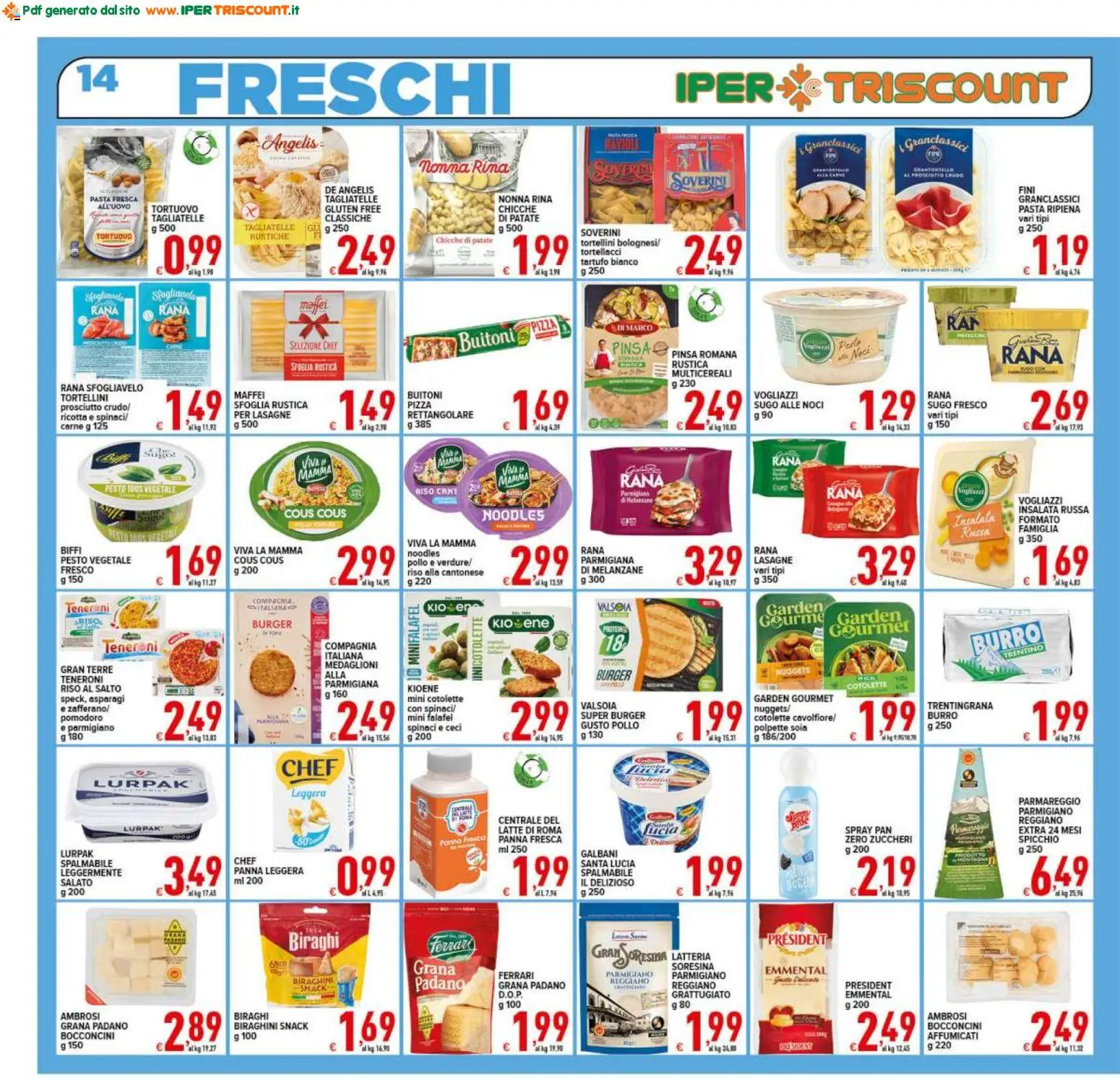 Volantino Ipertriscount del 29.04.2026 | Pagina: 14 | Prodotti: Panna, Nuggets, Ceci, Spinaci