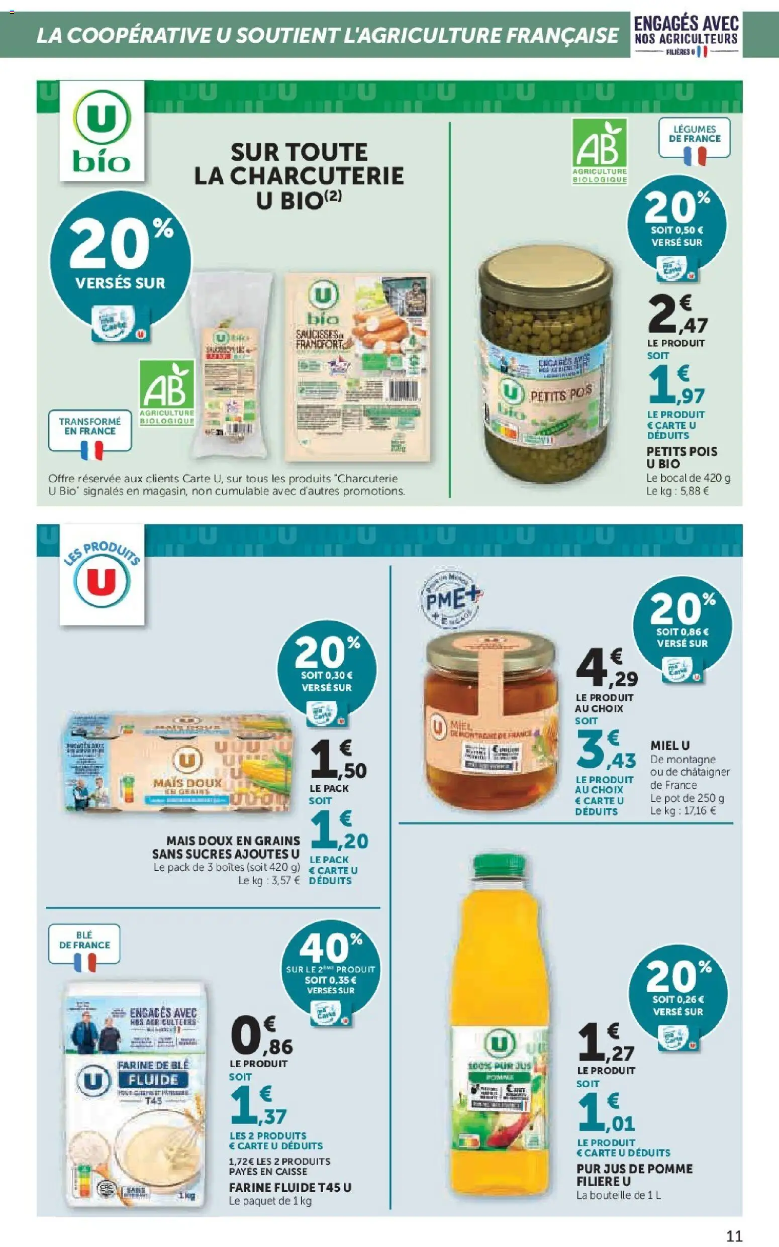 {H1} | Page: 11 | Produits: Farine de ble, Mais, Jus de pomme, Jus