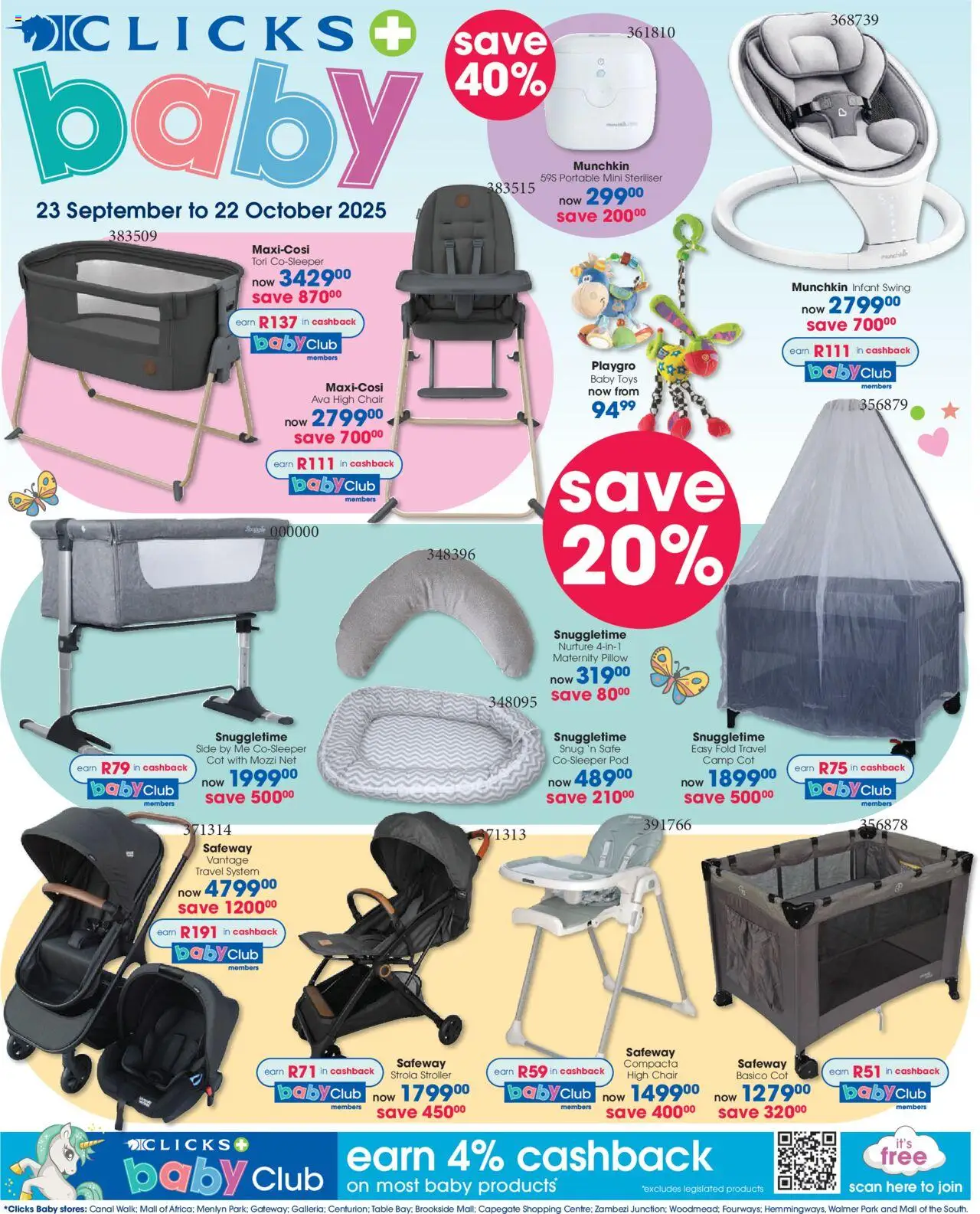 New Clicks catalogue – valid from 23.09.2025 | Page: 26 | Products: Toys, Pillow, Chair