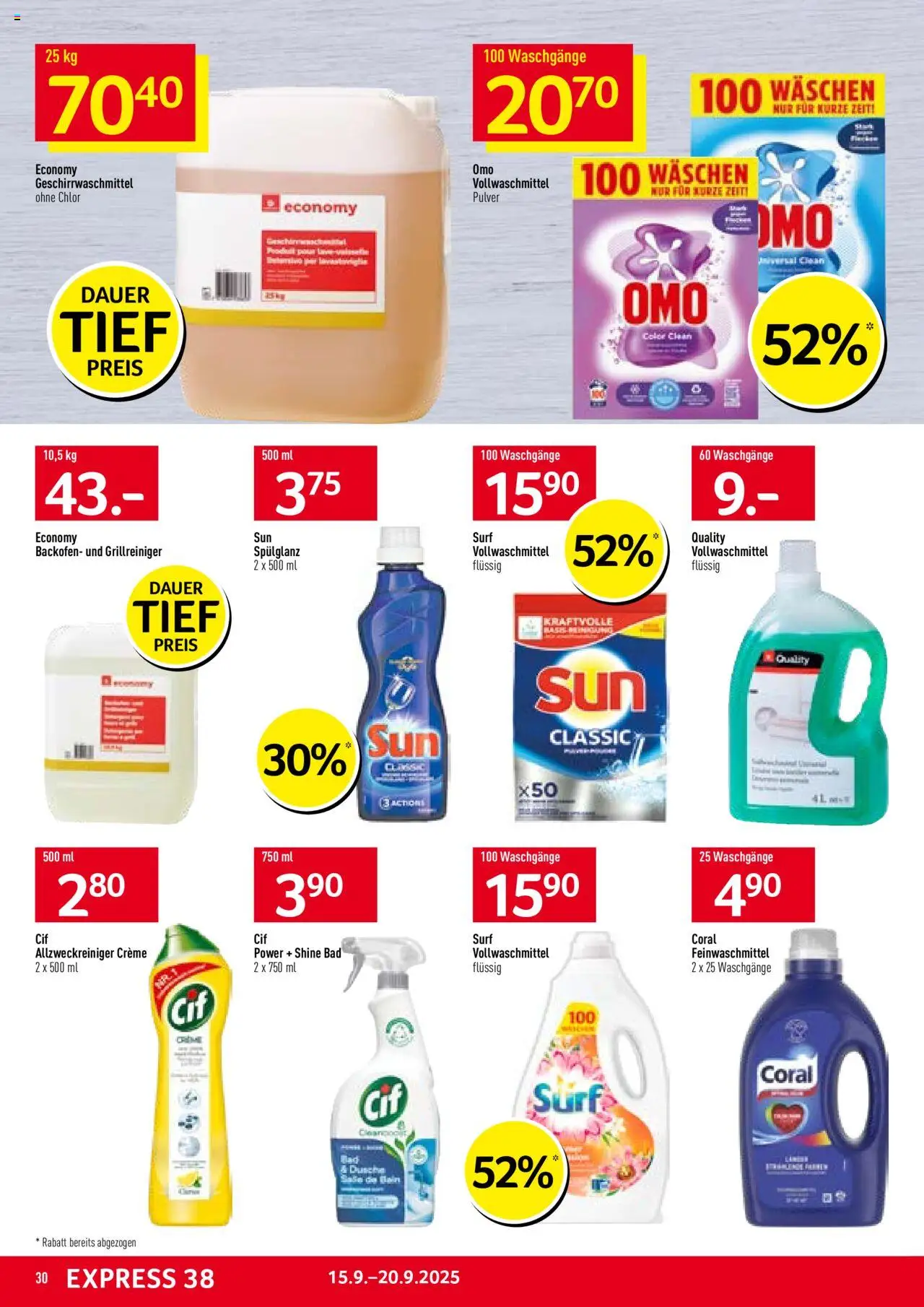 Prodega Aktionen – gültig ab 15.09.2025 | Seite: 30 | Produkte: Dusche, Pulver, Backofen, Creme