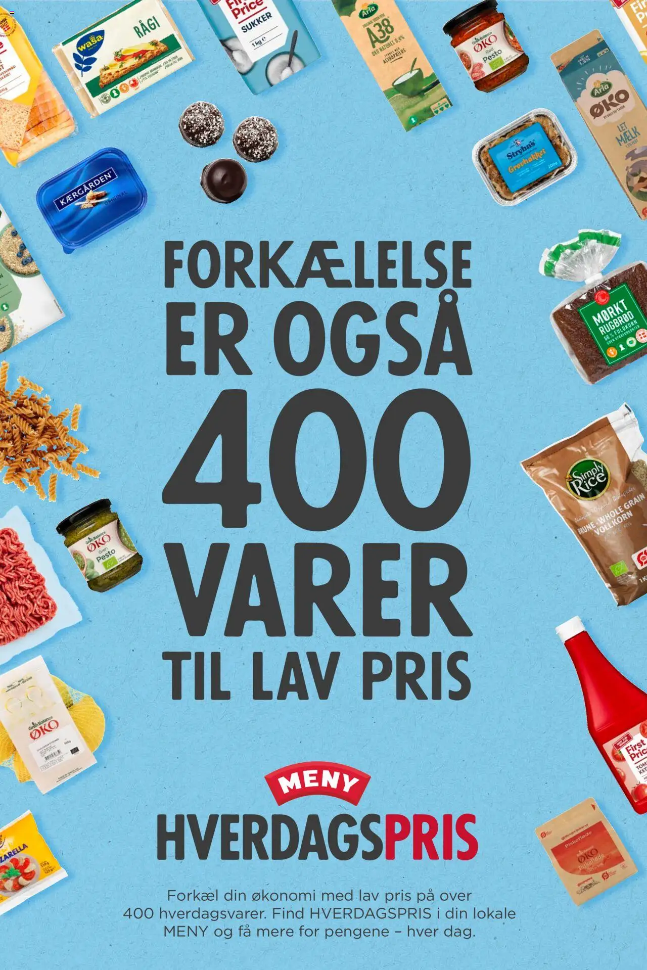 Meny tilbudsavis – gyldig fra 12.09.2025 | Side: 31 | Produkter: Mælk, Pesto, Rugbrød, Sukker