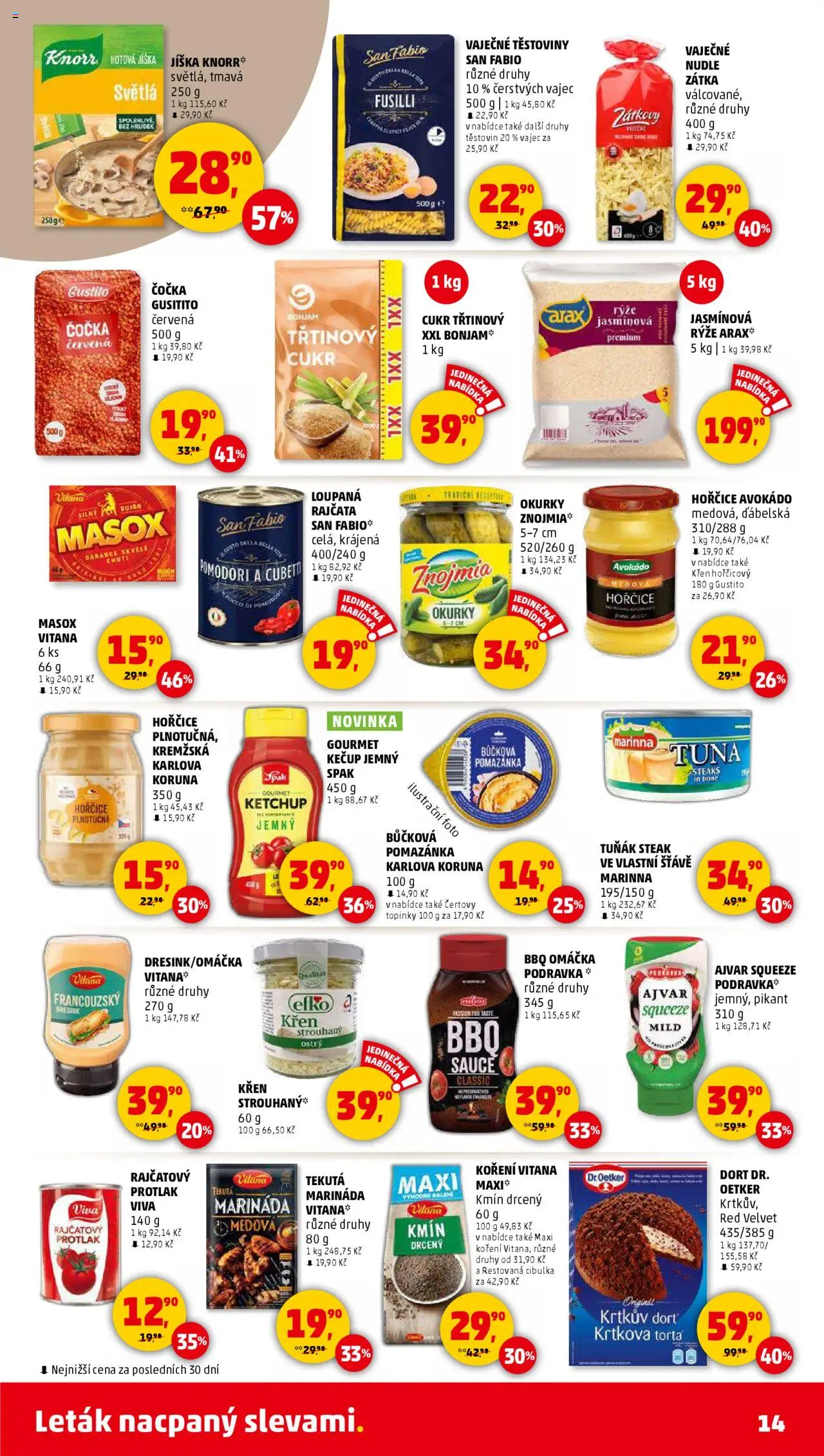 Penny Market leták - Čtvrtečník od 26.06.2025 | Strana: 14 | Produkty: Krtkův dort, Koření, Masox, BBQ omáčka