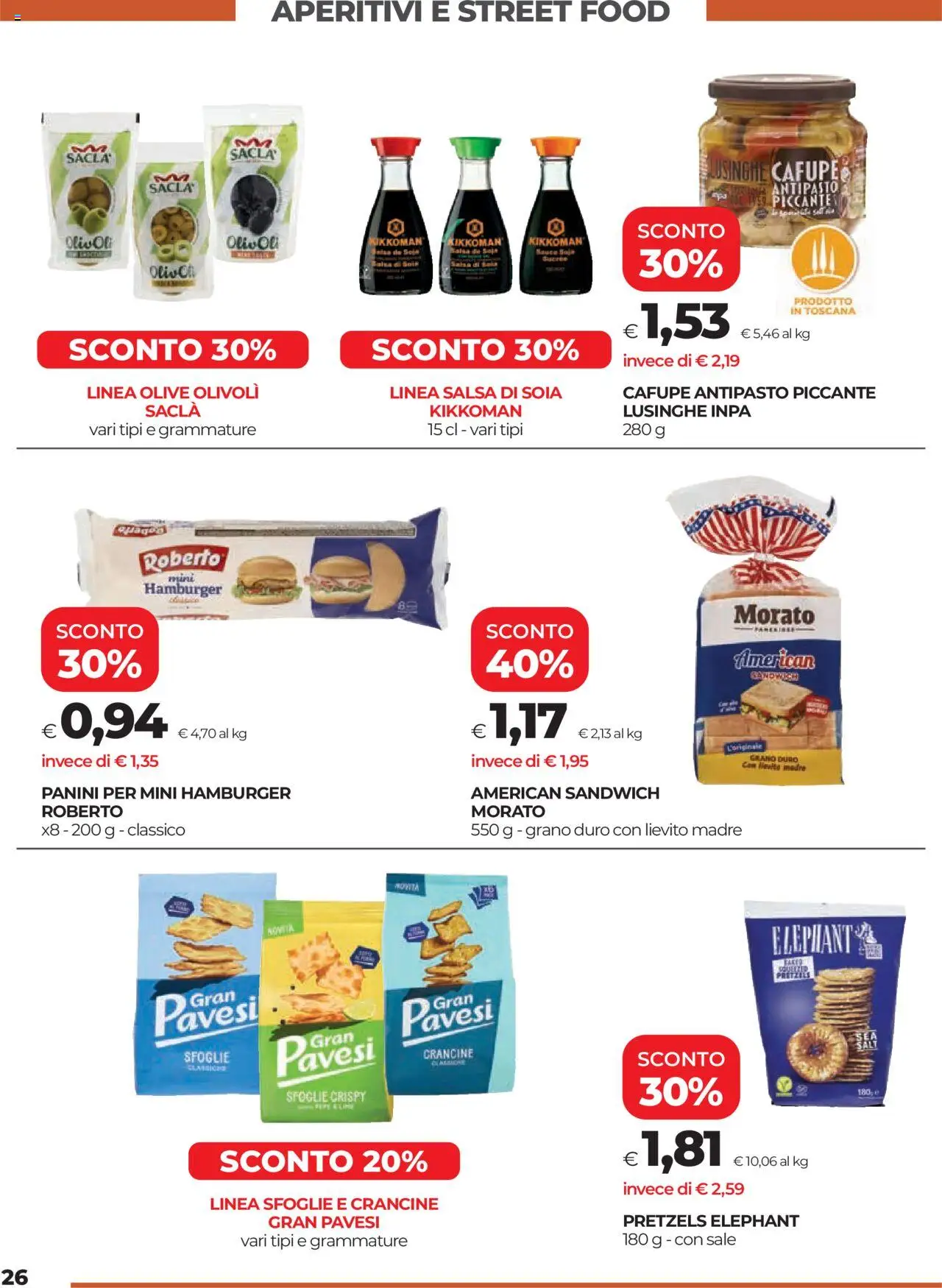 Volantino COOP del 19.06.2025 | Pagina: 26 | Prodotti: Salsa, Sale, Crackers, Hamburger