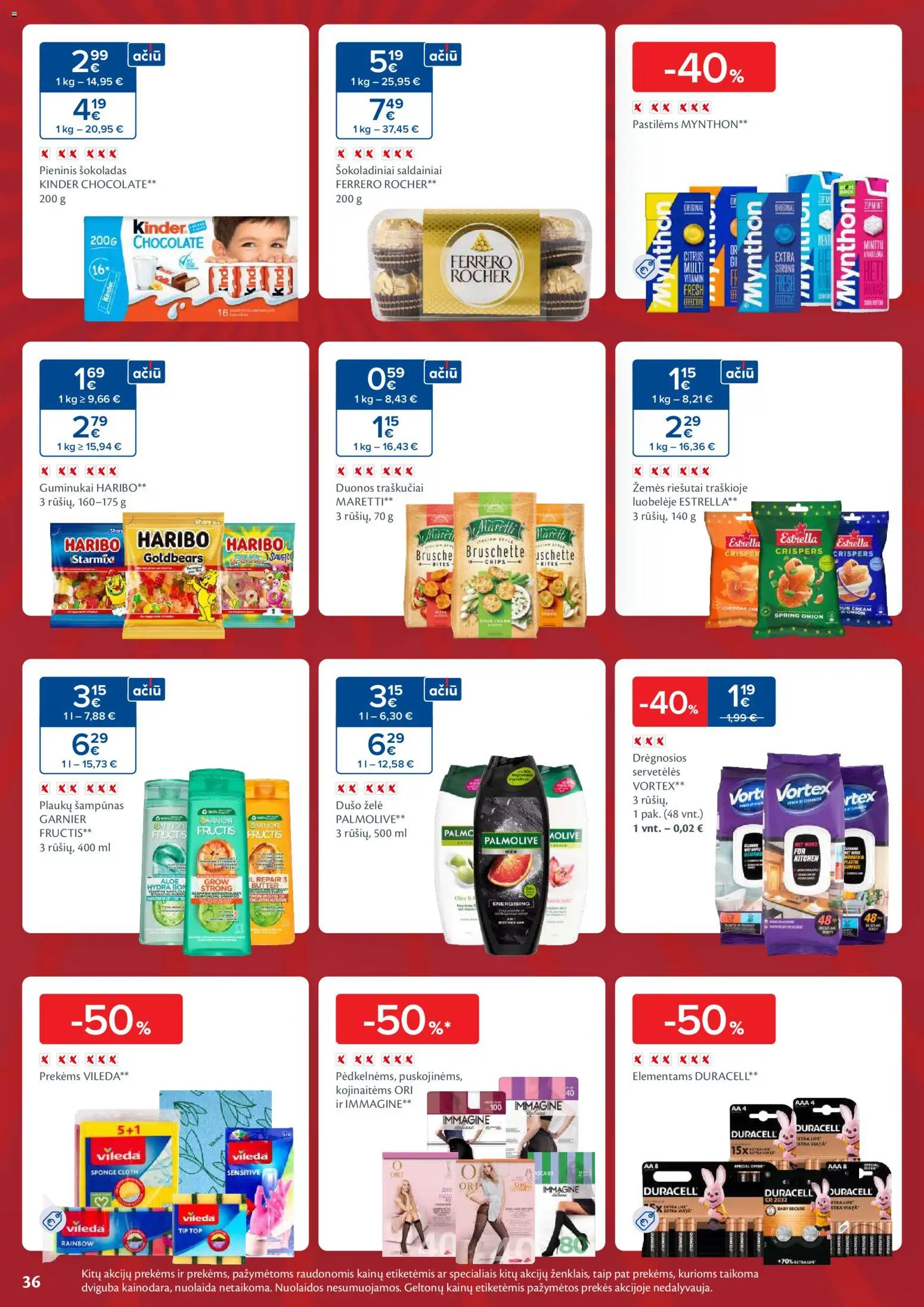 MAXIMA akcijos nuo 11.11.2025 | Puslapis: 36 | Prekių: Šampūnas, Šokoladas, Guminukai, Saldainiai