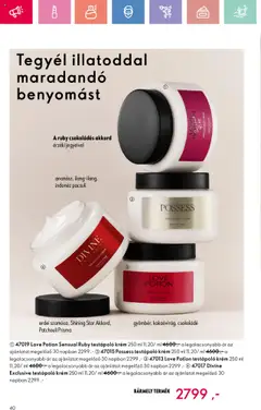Oriflame akciós ujság - amely érvényes a következő dátumtól: 17.08.2025 | Oldal: 40 | Termékek: Body, Csokoládé, Testápoló
