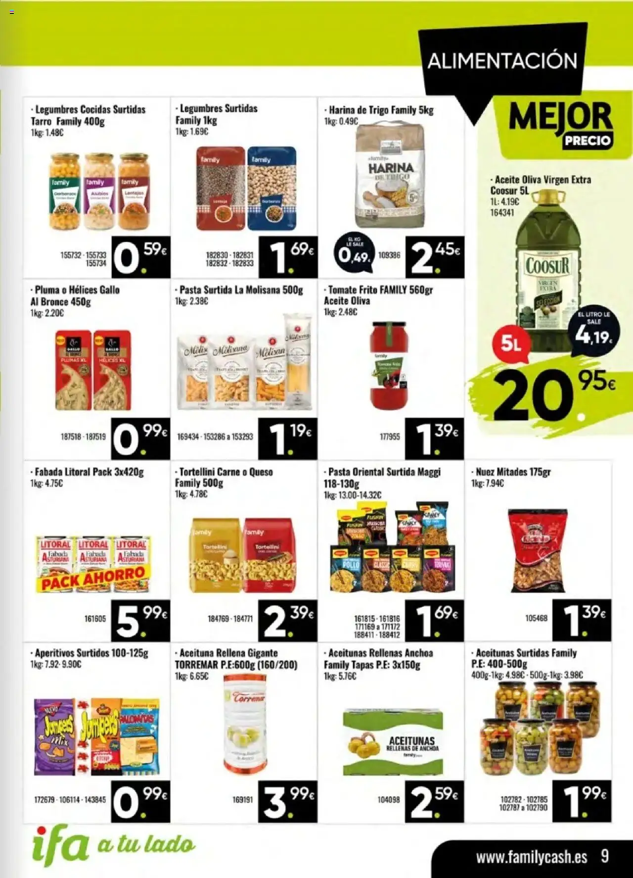 Family Cash folleto │ válido desde el 08.09.2025 | Página: 8 | Productos: Queso, Aceite, Pasta, Anchoa