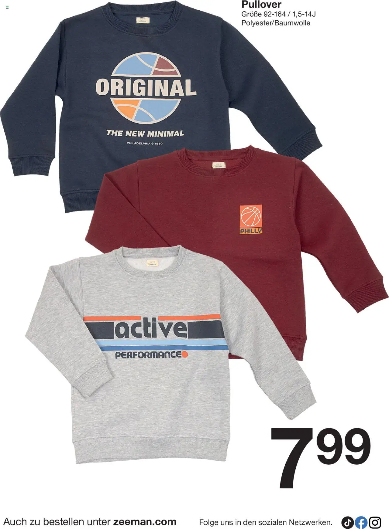 Zeeman Prospekt 	 – gültig ab 06.09.2025 | Seite: 10 | Produkte: Philadelphia, Pullover