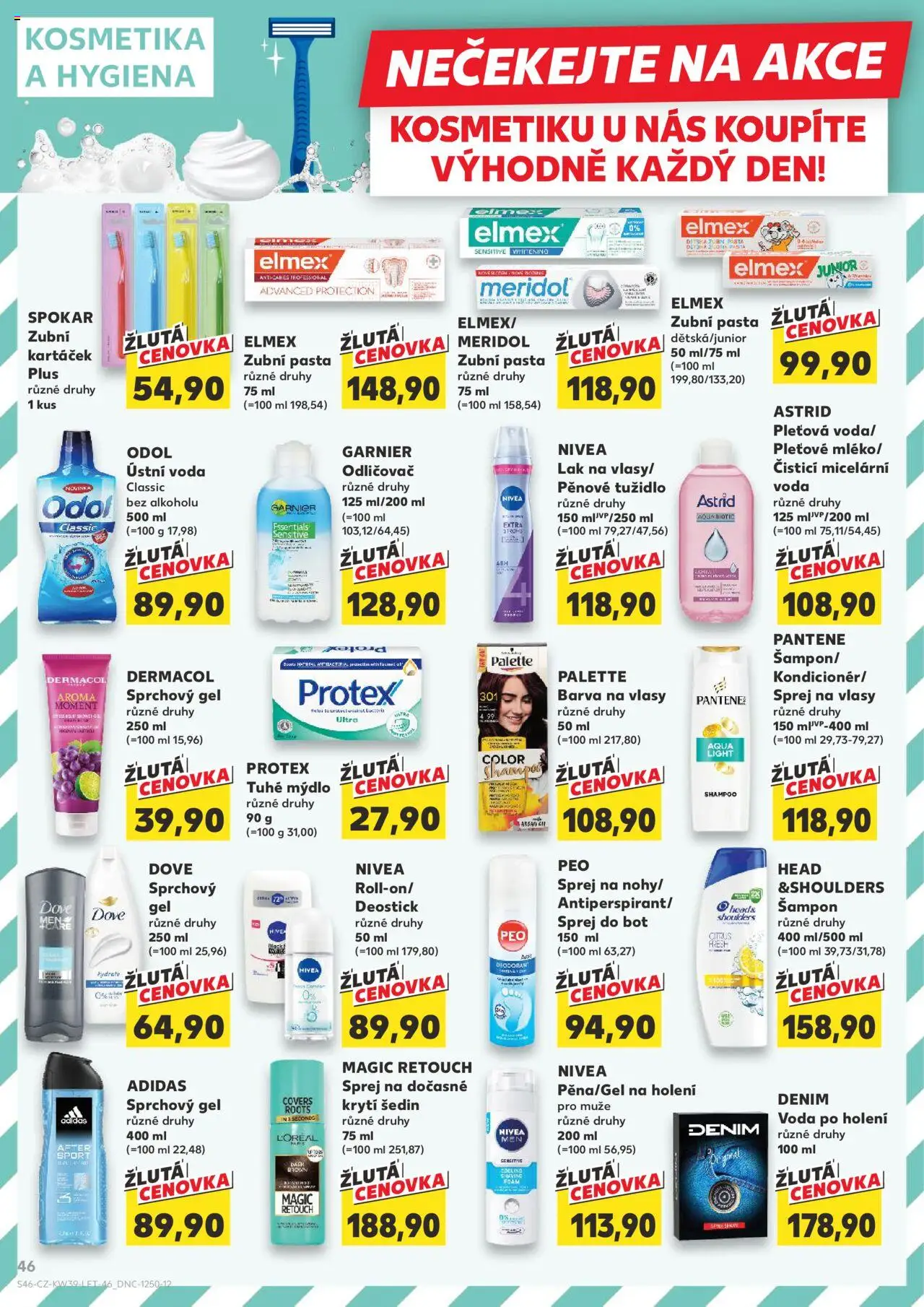 Kaufland leták od 24.09.2025 | Strana: 46 | Produkty: Elmex, Makeup, Elmex zubní pasta, Barva na vlasy