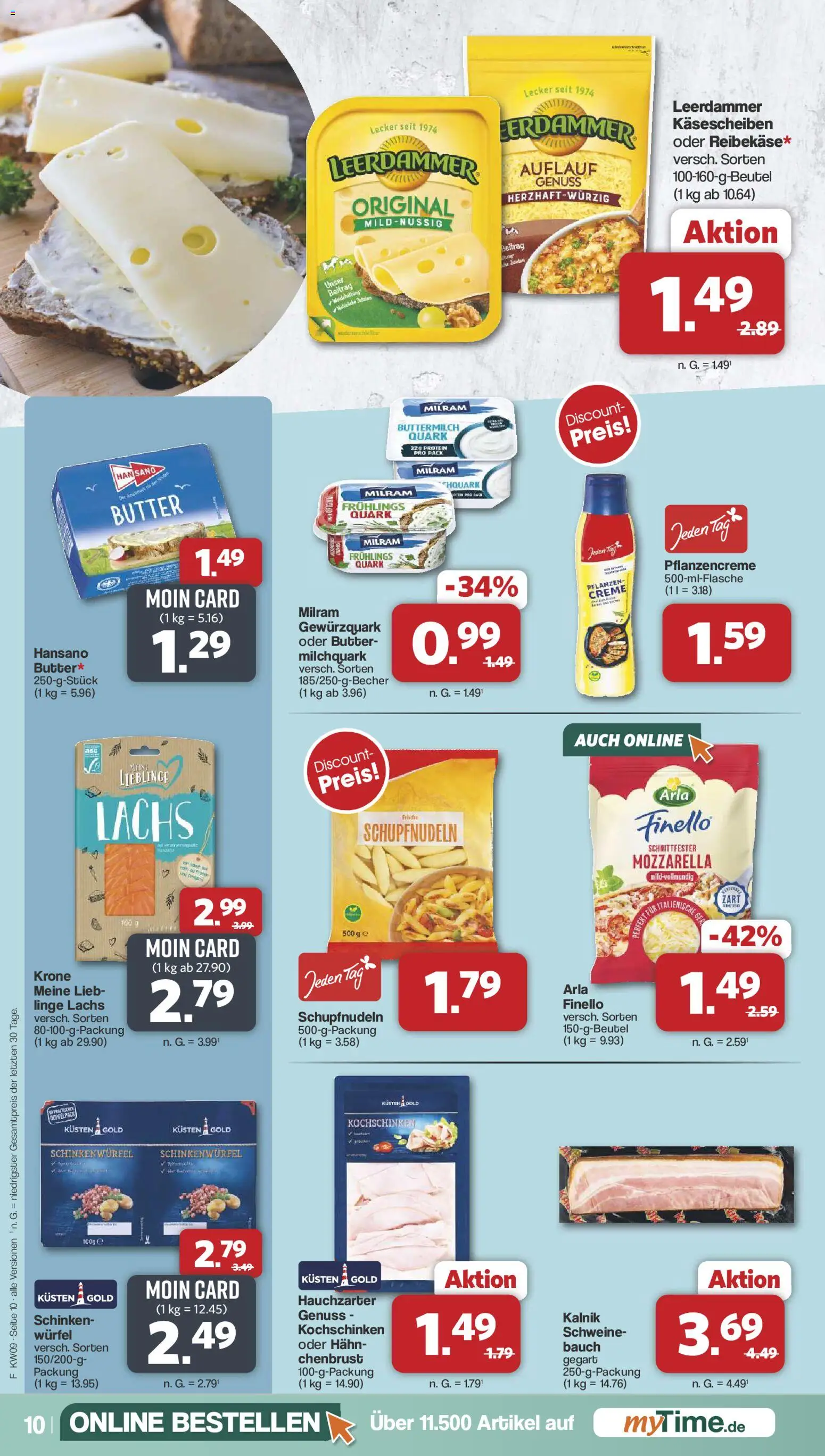 Famila Nordwest Prospekt 	 – gültig ab 23.02.2026 | Seite: 10 | Produkte: Quark, Leerdammer, Lachs, Milram