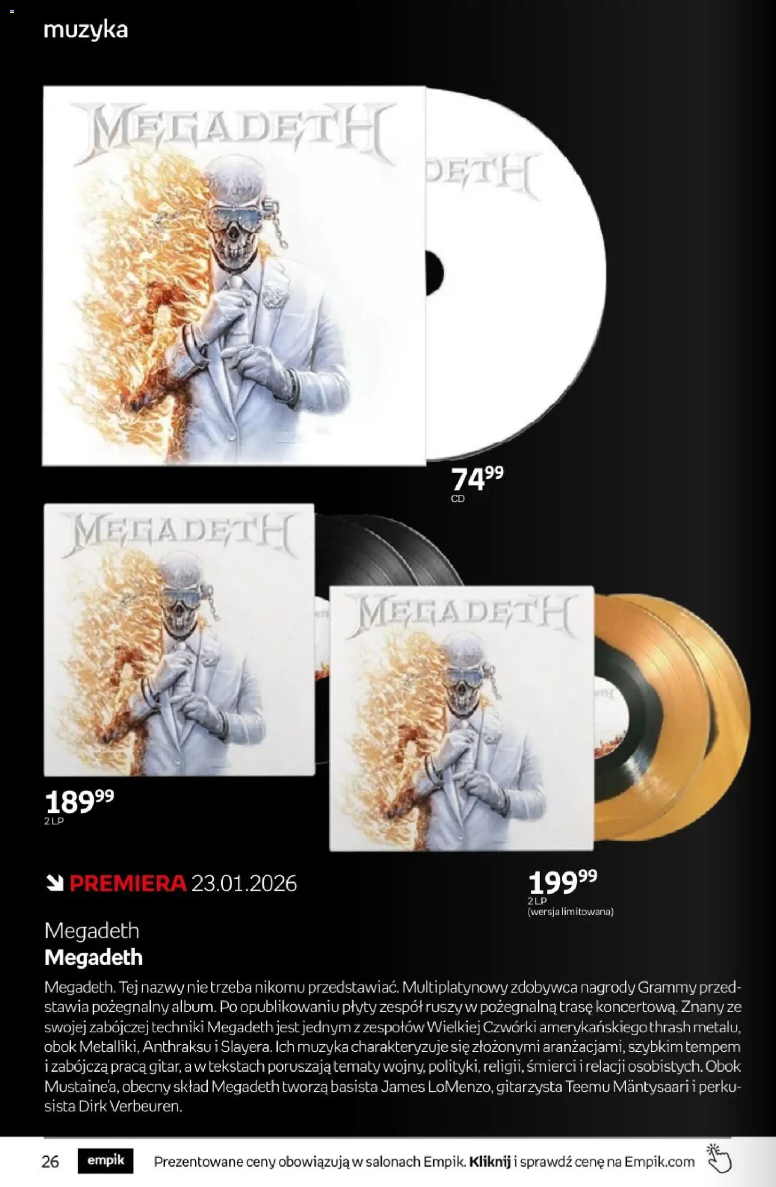 Empik promocje - Tom kultury Muzyka od 14.01.2026 | Strona: 2 | Produkty: Plyty