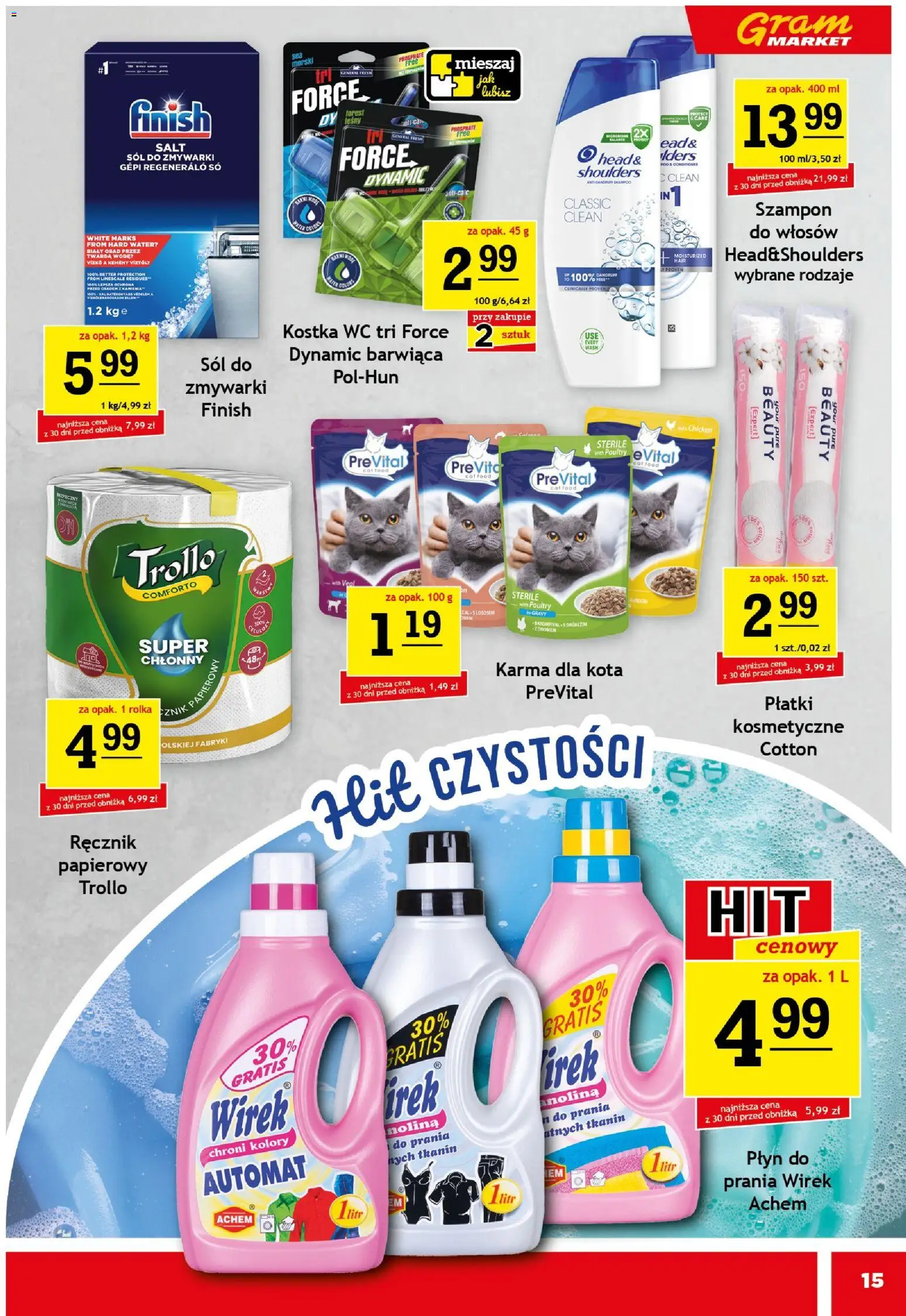 Gram Market Gazetka od 05.11.2025 | Strona: 15 | Produkty: Sól do zmywarki, Finish, Ręcznik papierowy, Sól