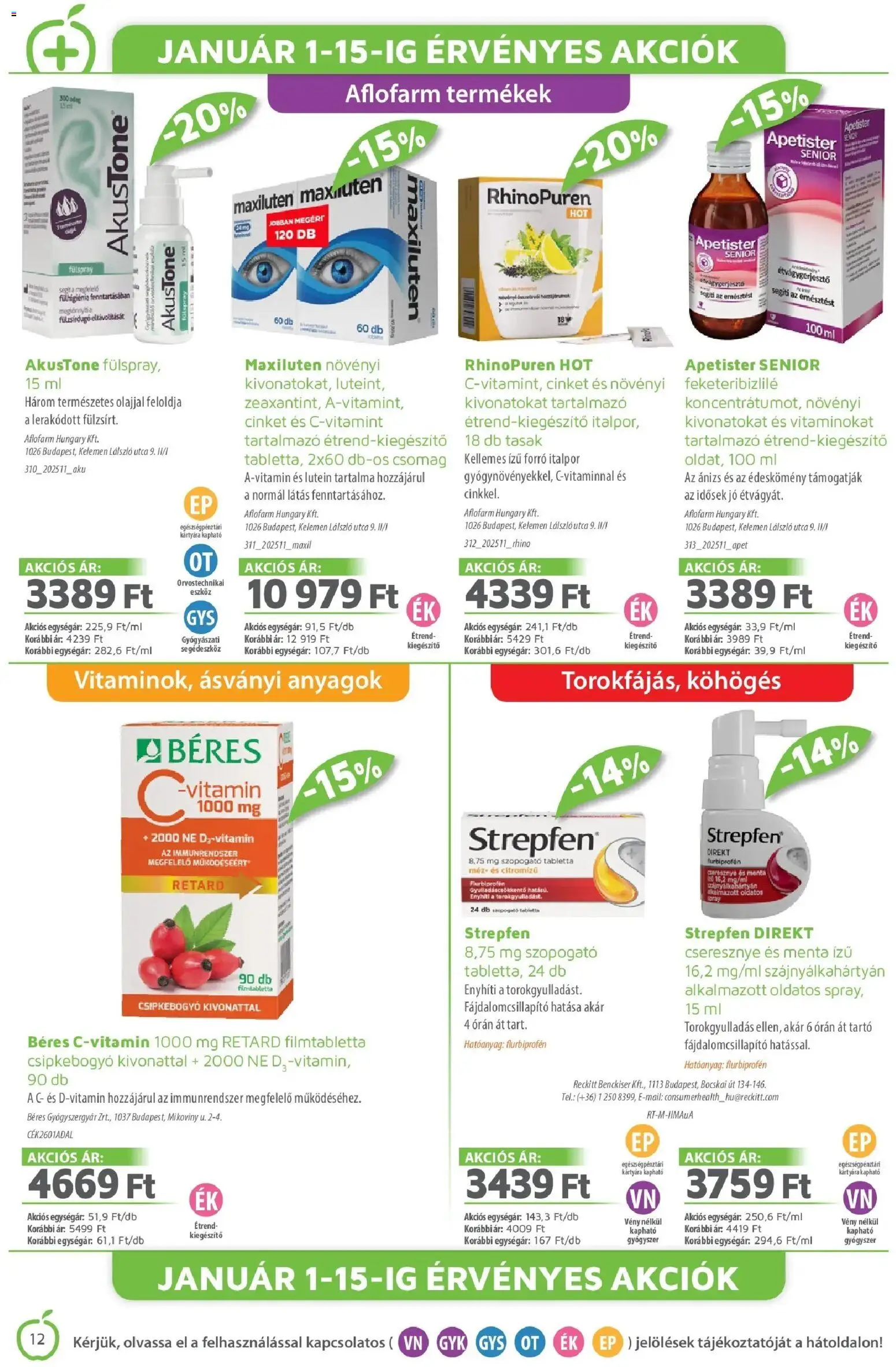 Alma Gyógyszertárak akciós ujság - amely érvényes a következő dátumtól: 31.12.2025 | Oldal: 12 | Termékek: Cseresznye, Méz, Italpor