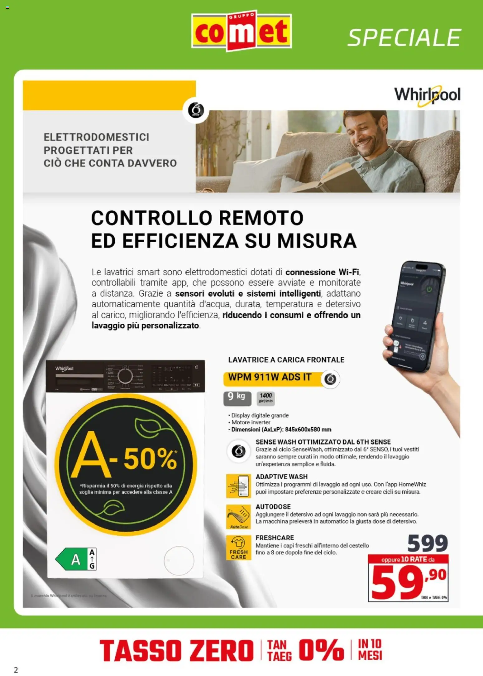 Volantino Comet del 23.01.2026 | Pagina: 2 | Prodotti: Lavatrice