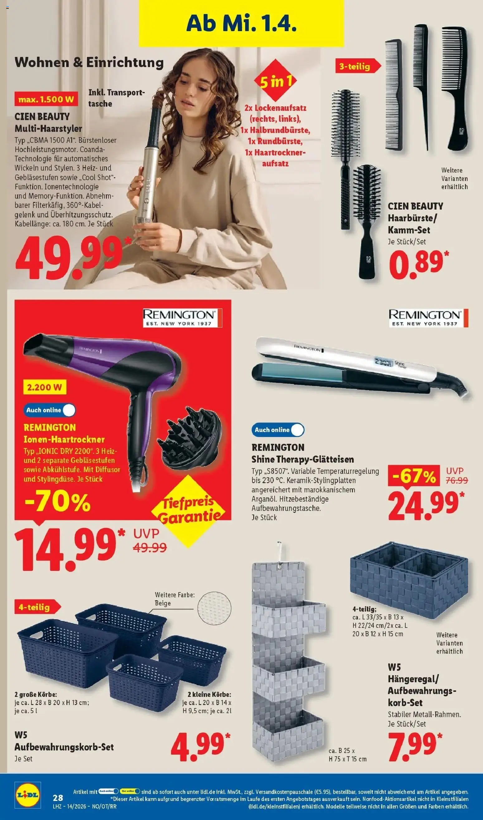 Lidl Prospekt Bergisch Gladbach – gültig ab 30.03.2026 | Seite: 50 | Produkte: Tasche, Haartrockner