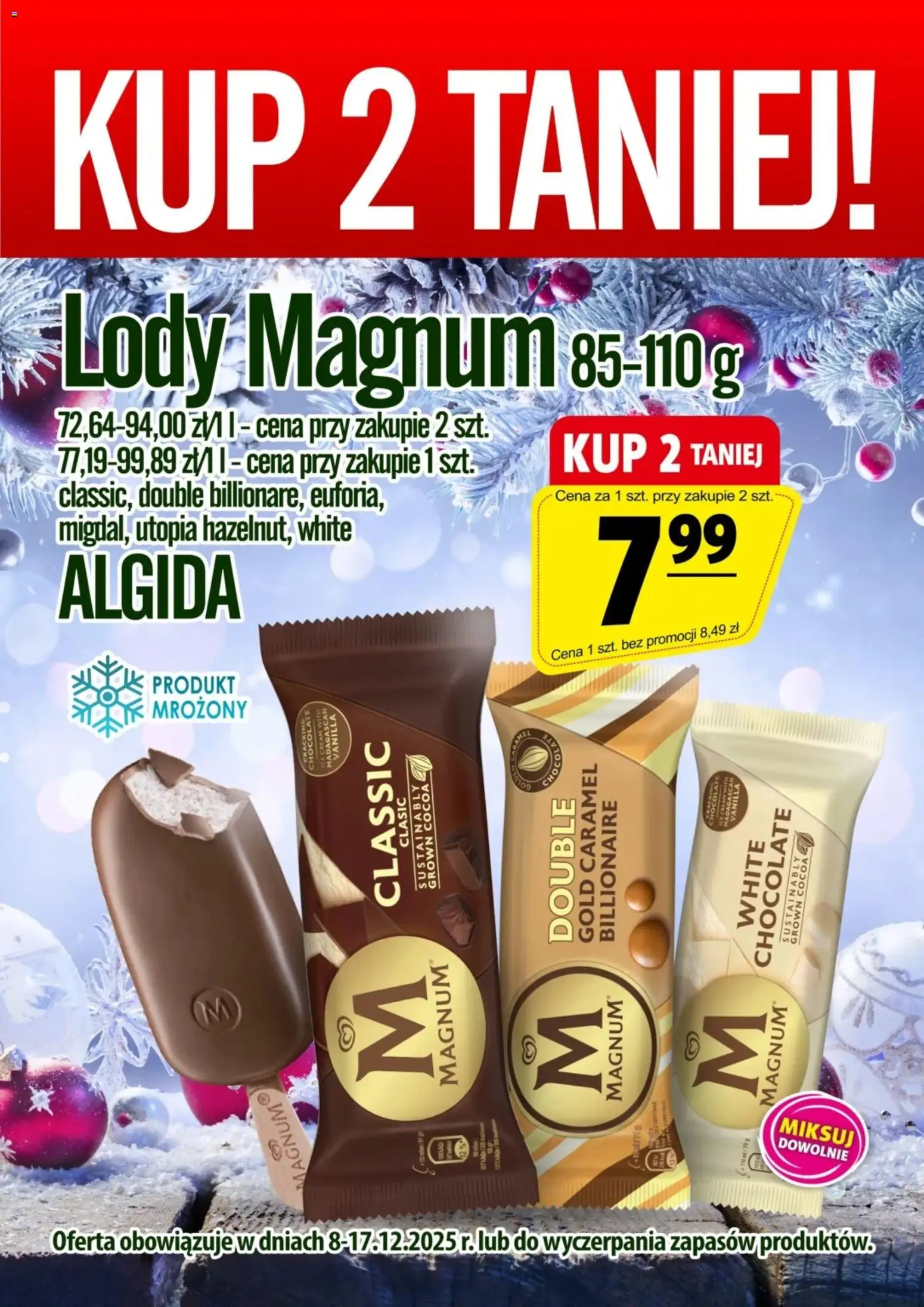 Prim Market Promocja - Lody Magnum od 08.12.2025 | Strona: 1 | Produkty: Lody Magnum, Lody