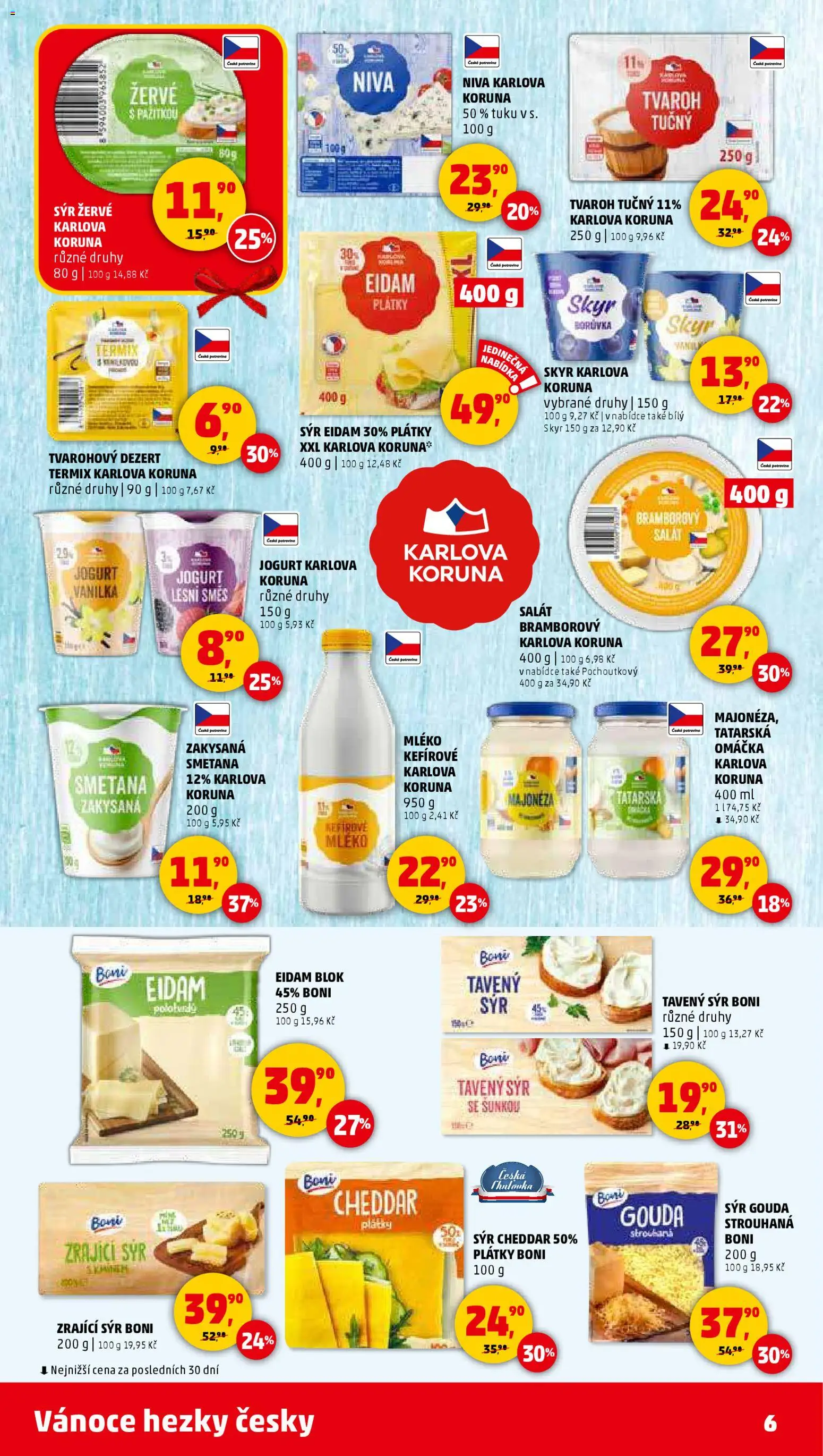 Penny Market leták - Čtvrtečník od 20.11.2025 | Strana: 6 | Produkty: Sýr, Jogurt, Termix, Niva