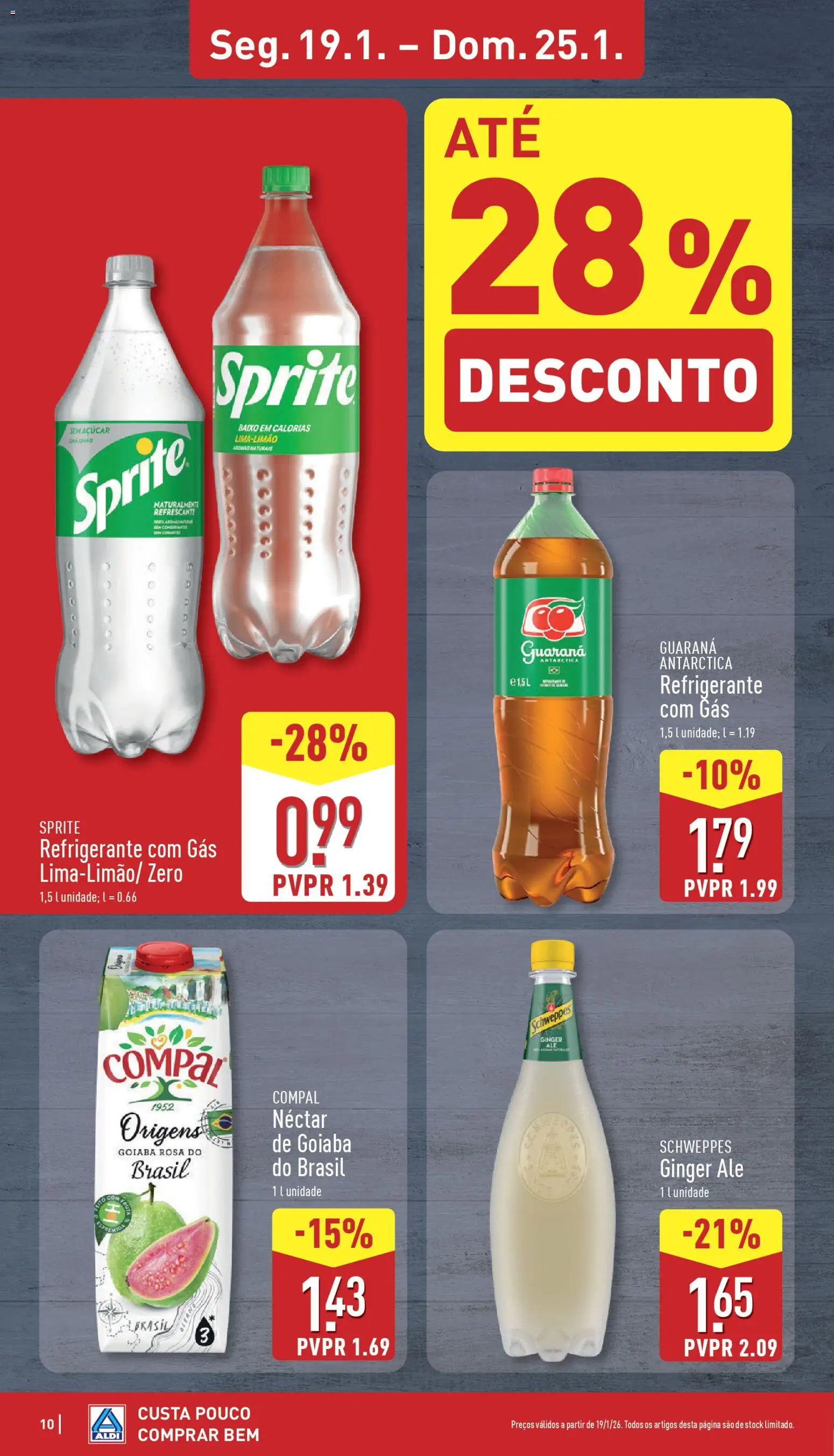 Aldi folheto │ válido de 19.01.2026 | Página: 10 | Produtos: Refrigerante, Açúcar