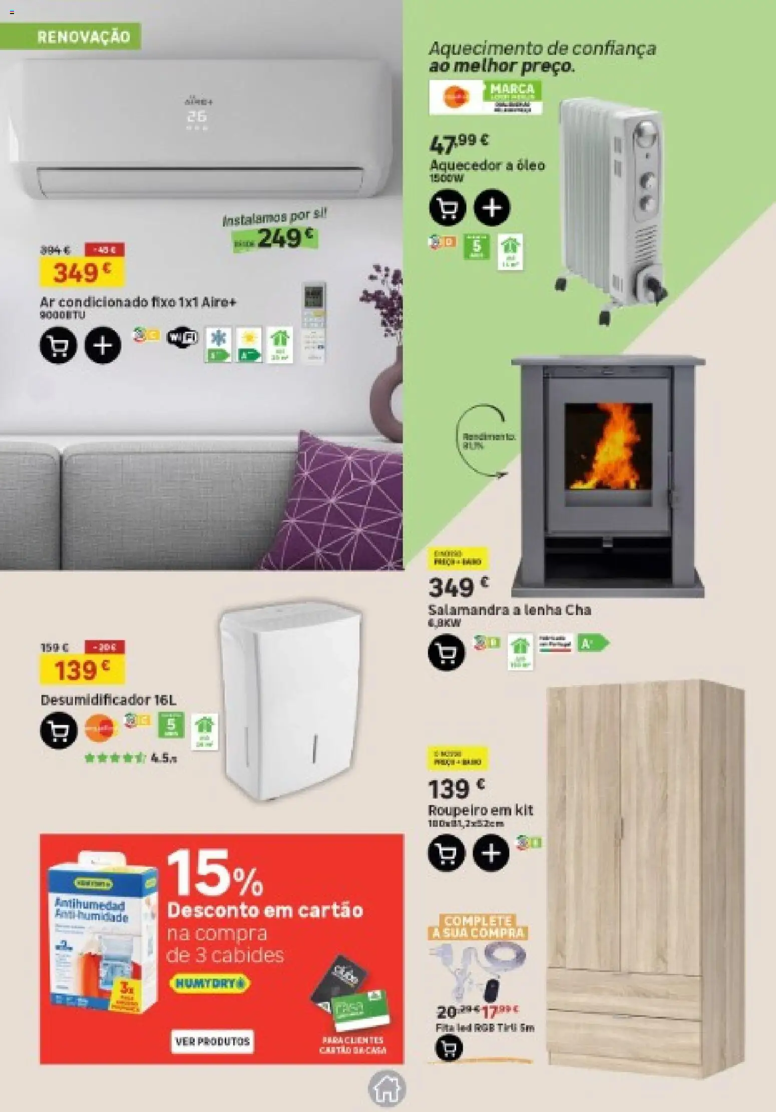 Leroy Merlin Catálogo │ válido de 15.01.2026 | Página: 3 | Produtos: Ar condicionado, Cabides, Chá, Desumidificador