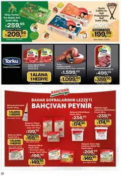 26.03.2026 tarihinden itibaren geçerli olan Migros kataloğu önizlemesi | Sayfa: 22 | Ürünler: Peynir, Salam, Sucuk