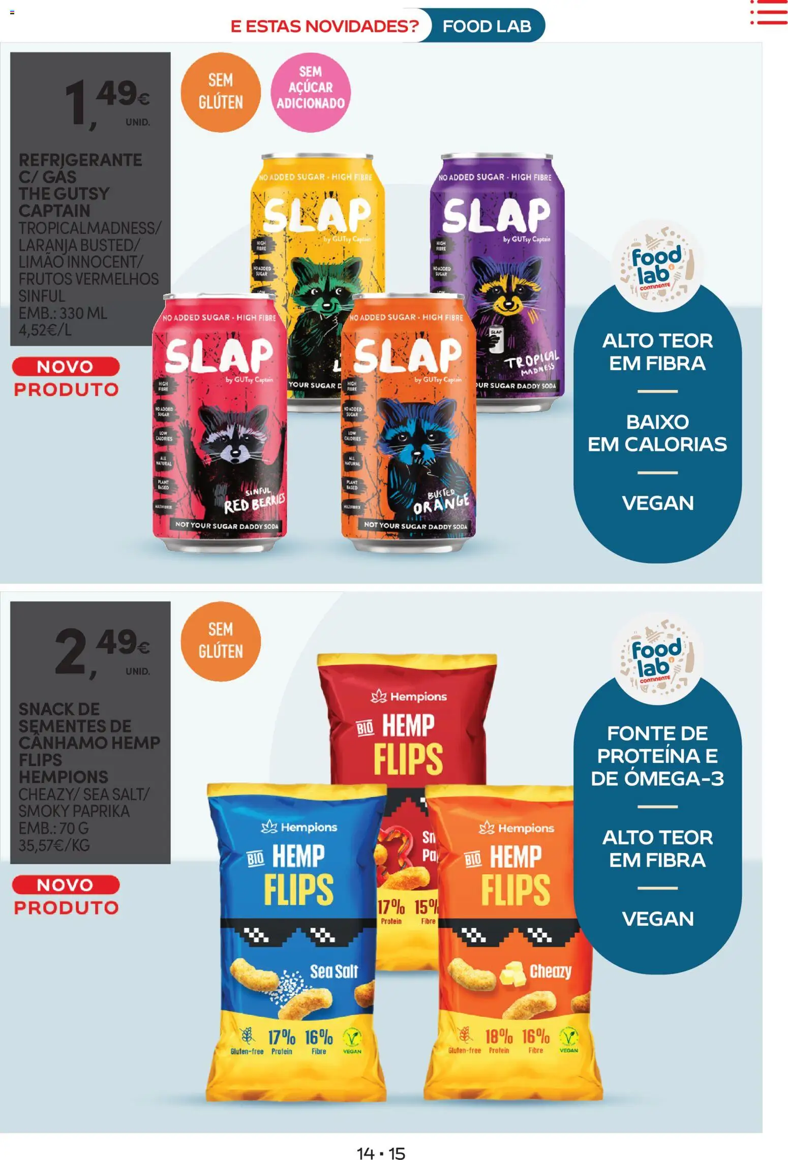 Continente - Novidades de que toda a gente gosta │ válido de 10.02.2026 | Página: 15 | Produtos: Refrigerante, Açúcar, Soda, Proteina