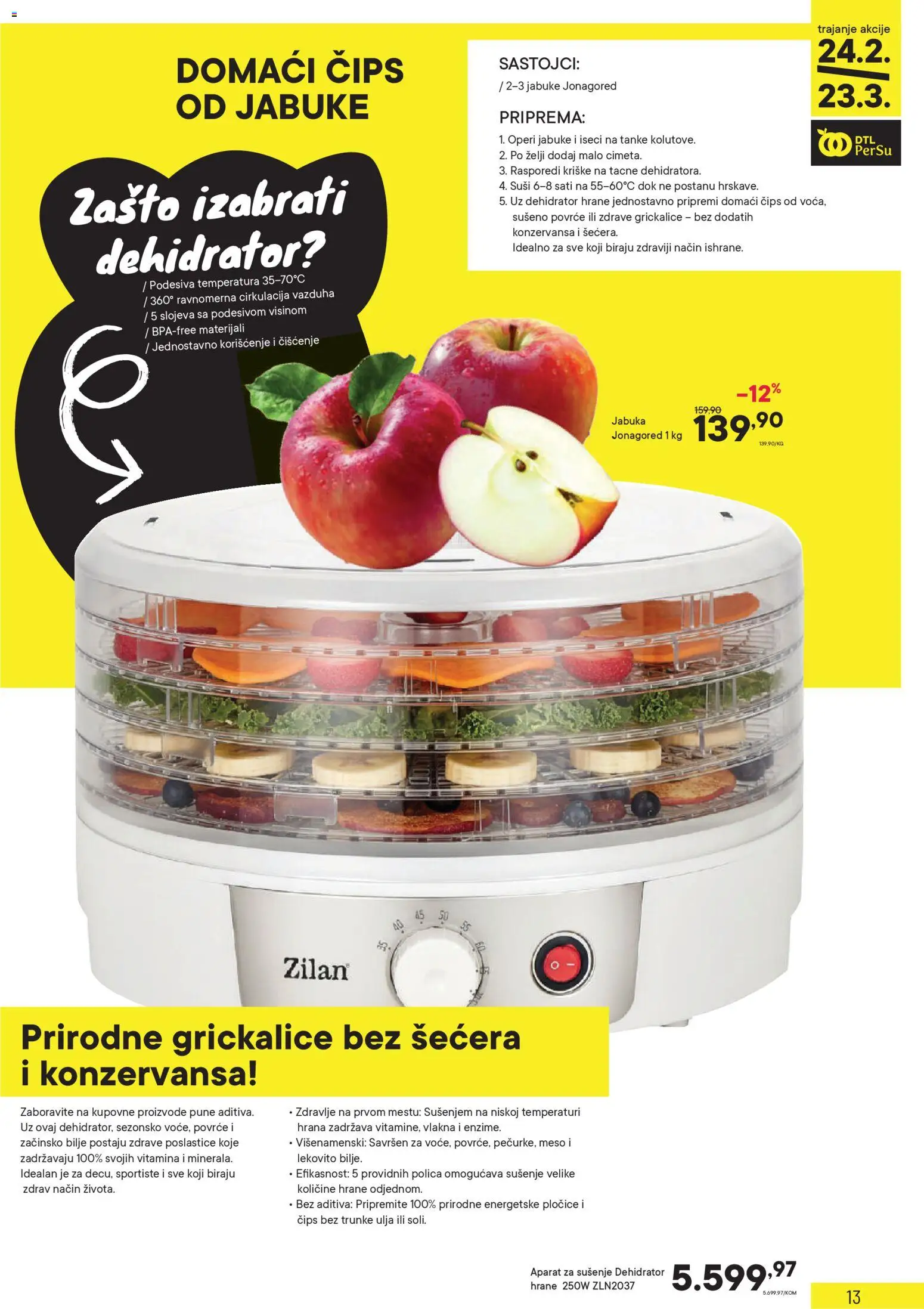 PerSu katalog - važi od 24.02.2026 | Strana: 13 | Proizvode: Čips, Polica, Jabuke