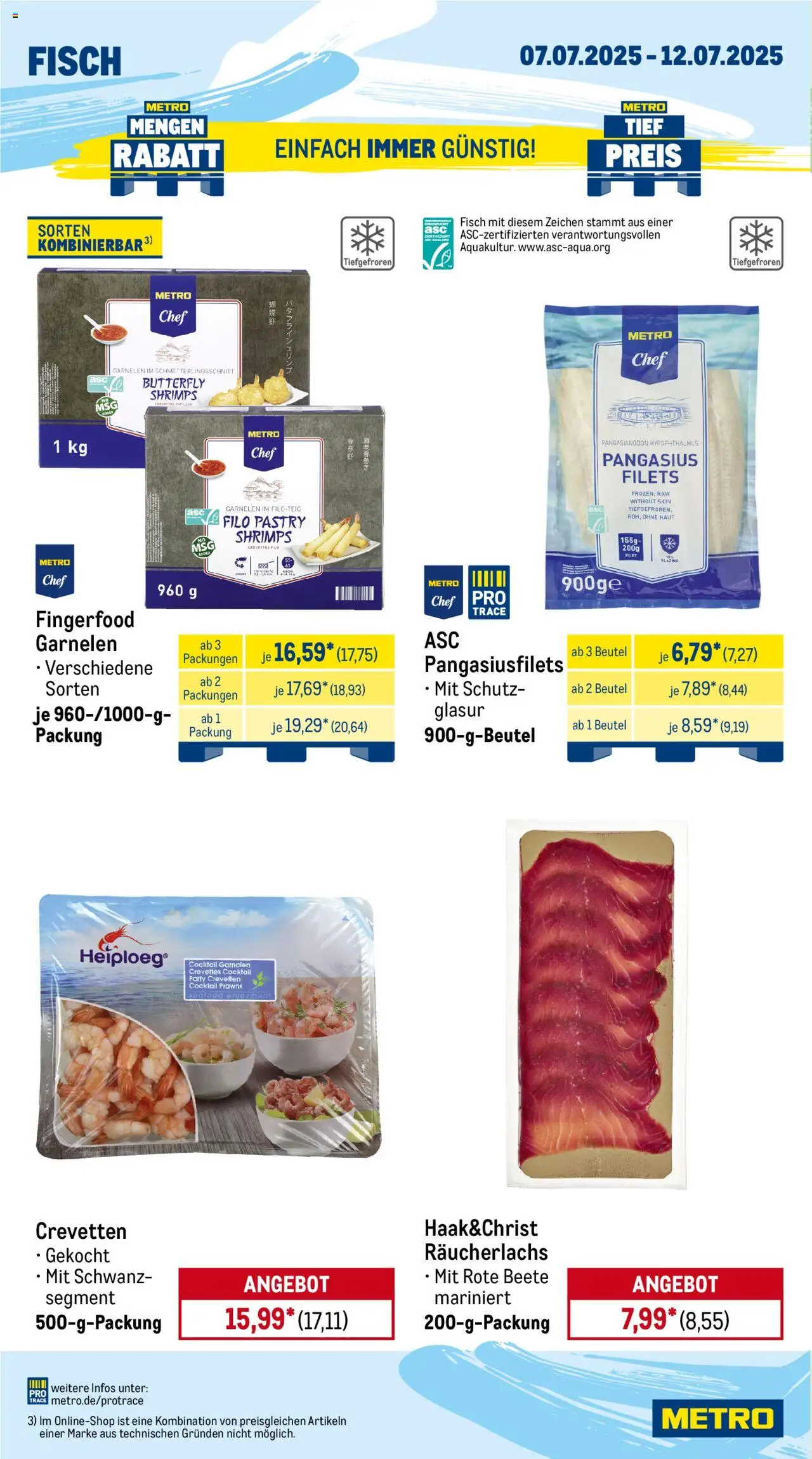 Metro Prospekt 	 - gültig ab dem 07.07.2025 | Seite: 6 | Produkte: Garnelen, Fisch, Räucherlachs, Rote Beete