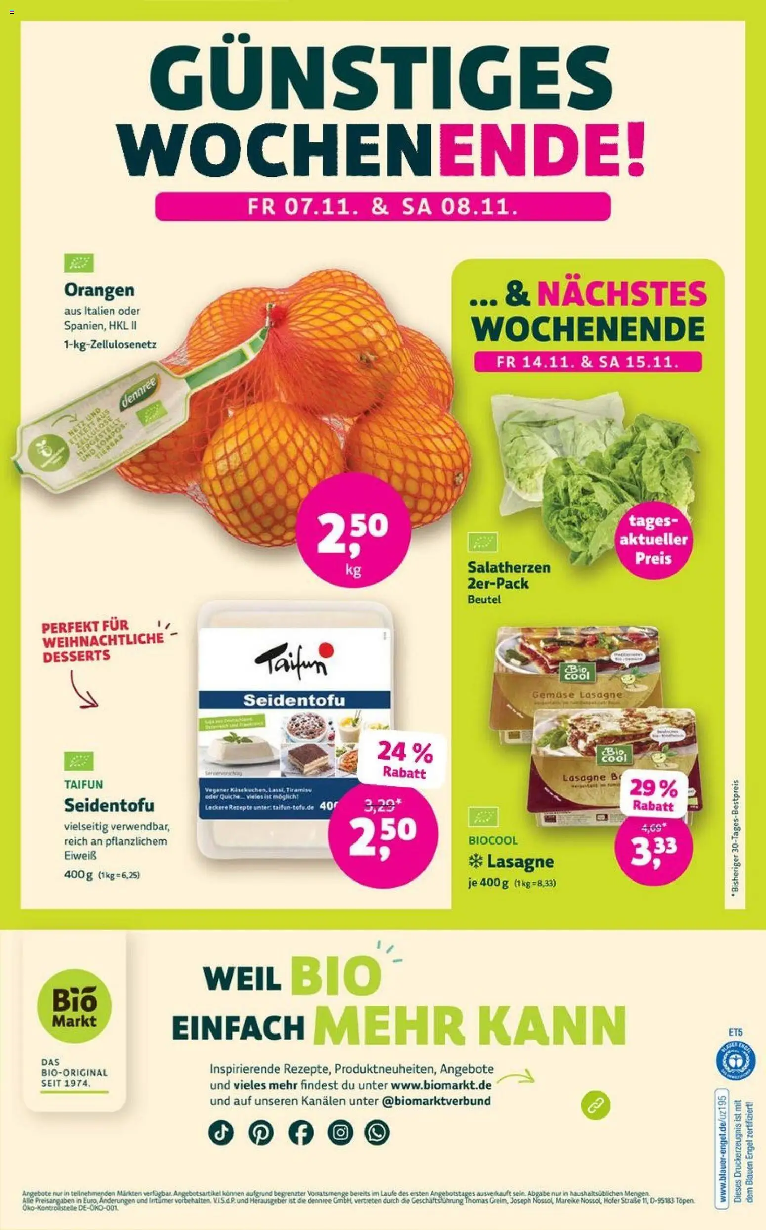 Denns BioMarkt Angebote – gültig ab 05.11.2025 | Seite: 12 | Produkte: Orangen, Gemüse