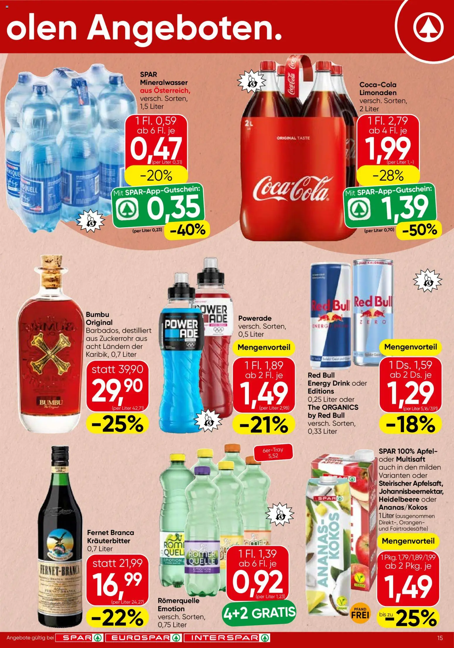 Spar Flugblatt - Wien gültig ab 15.01.2026 | Seite: 15 | Produkte: Äpfel, Orangen, Ananas