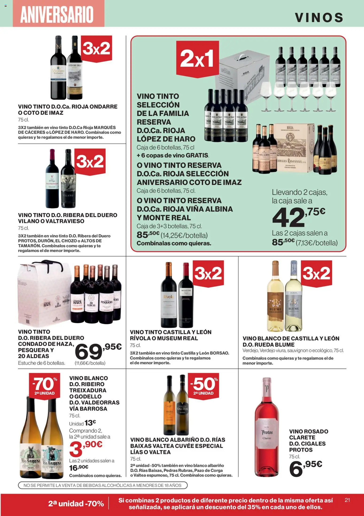 Supercor folleto │ válido desde el 23.10.2025 | Página: 21 | Productos: Vino rosado, Vino, Té, Caja