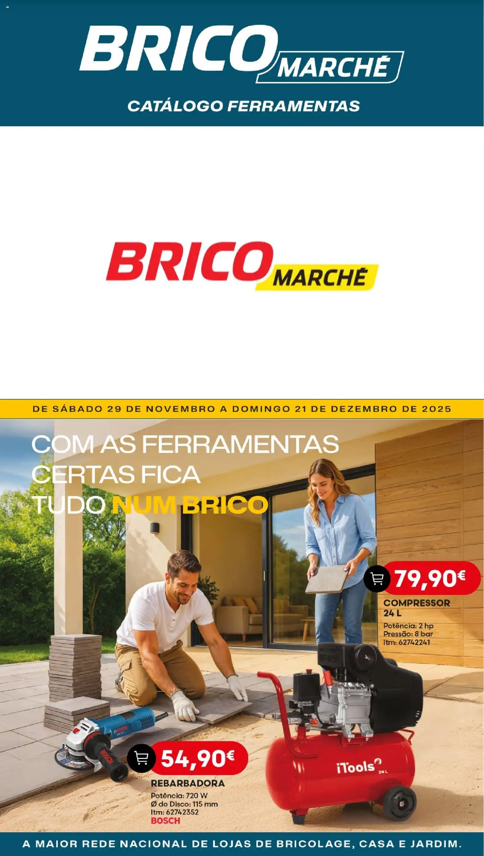BricoMarché - Ferramentas - 12p - Nacional │ válido de 29.11.2025 | Página: 1 | Produtos: Ferramentas, Compressor
