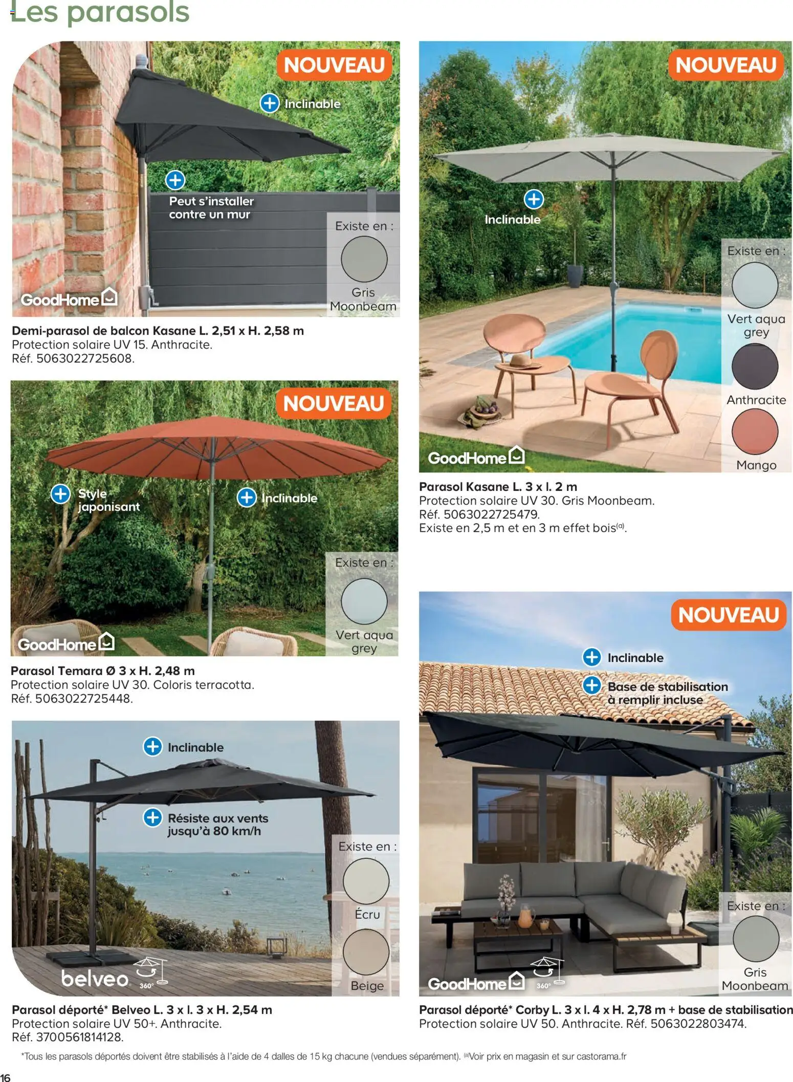 {H1} | Page: 16 | Produits: Base, Parasol