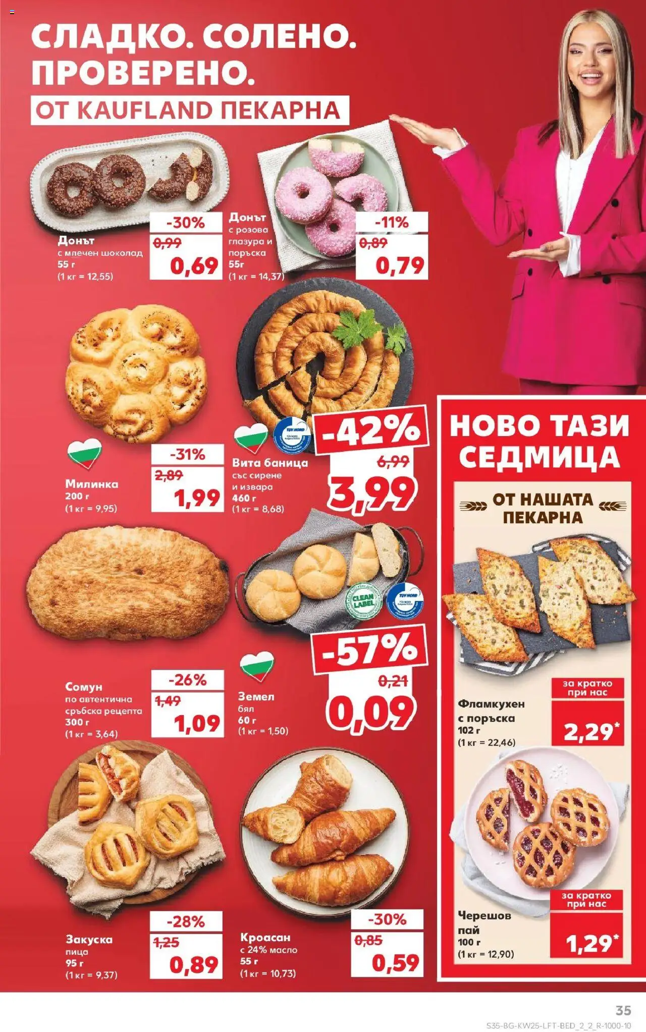  | Страница: 35 | Продукти: Шоколад, Пица, Масло, Кроасан