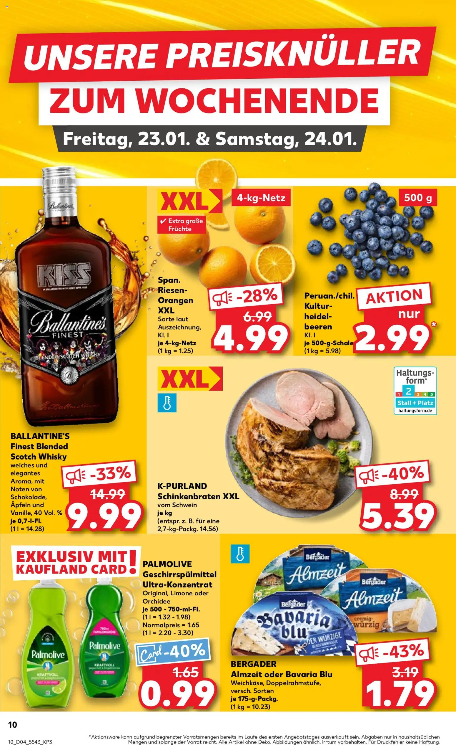 Kaufland prospekt Köln	 – gültig ab 22.01.2026 | Seite: 10 | Produkte: Whisky, Orchidee, Orangen, Geschirrspülmittel