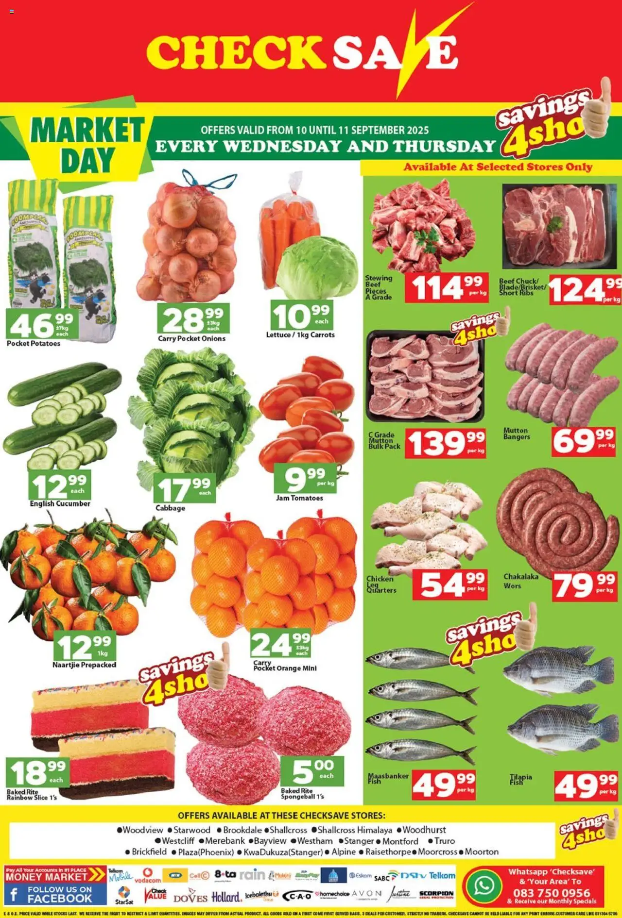New Check Save catalogue – valid from 10.09.2025 | Page: 2 | Products: Jam, Beef, Carrots, Potatoes