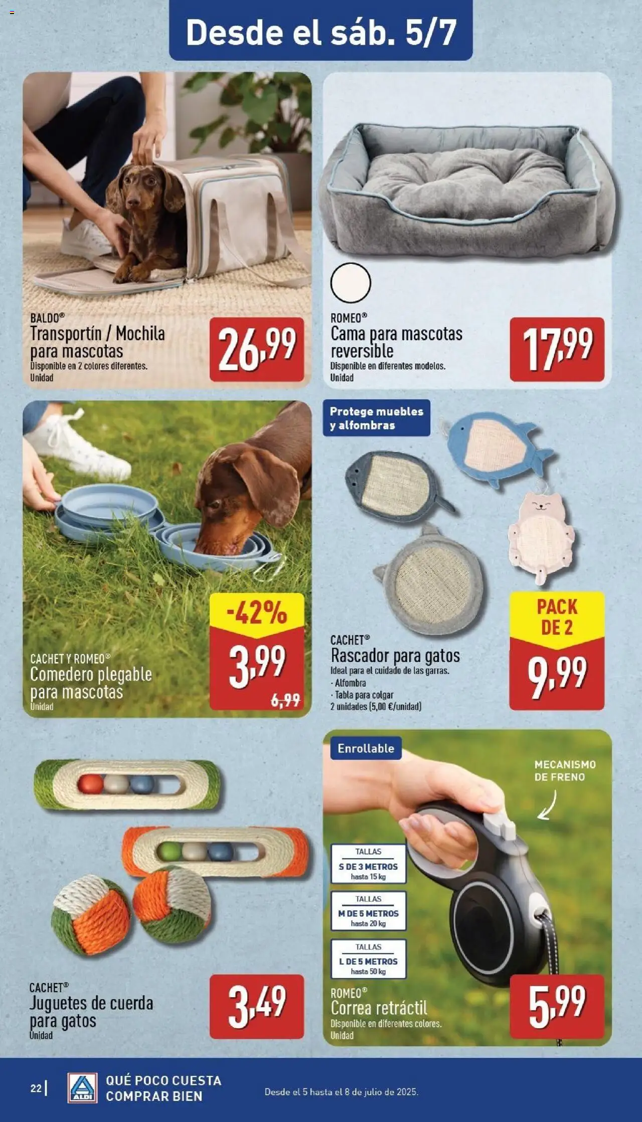 Aldi folleto Península │ válido desde el 30.06.2025 | Página: 22 | Productos: Mochila, Muebles, Cama, Alfombra