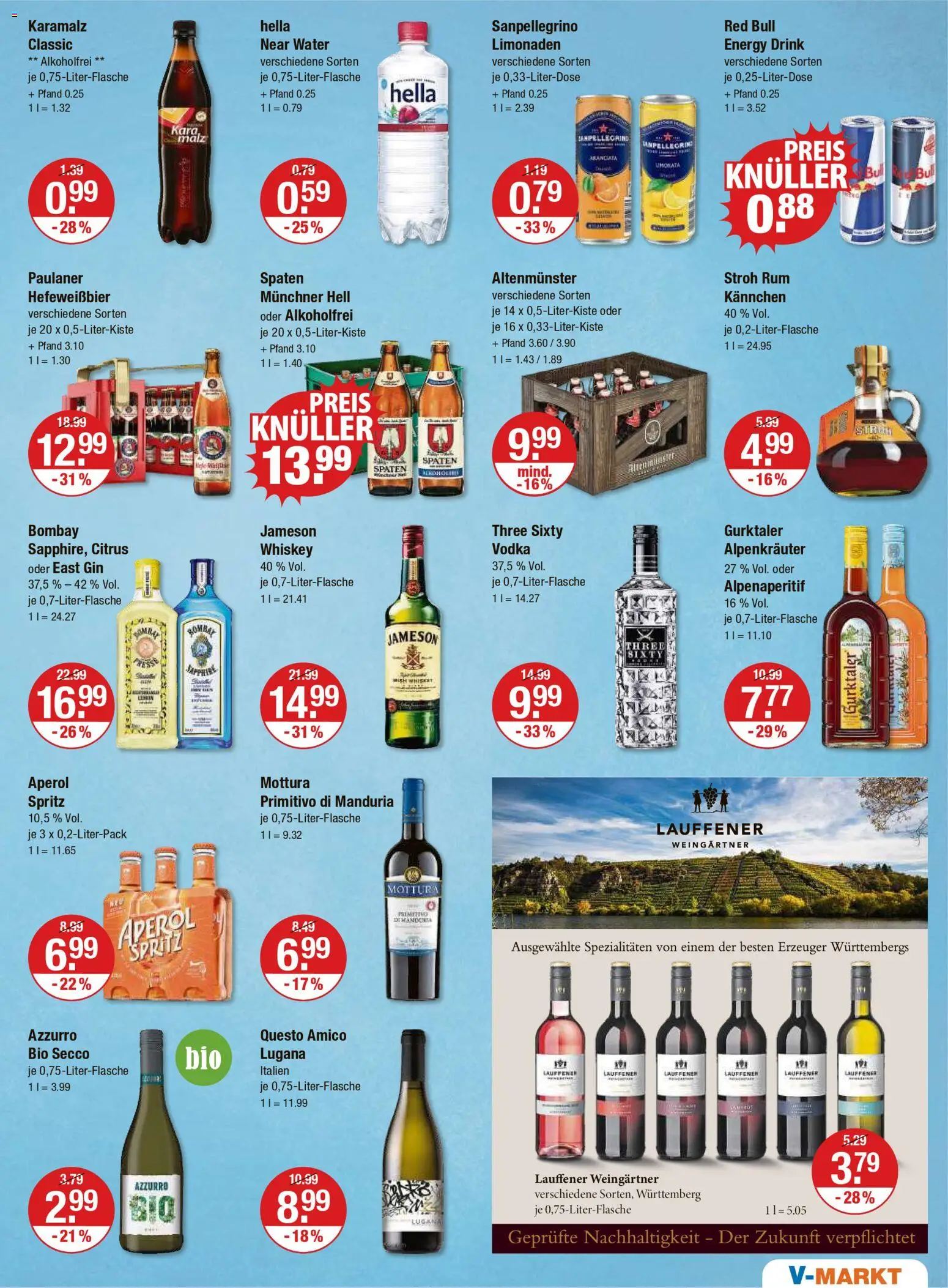 V-Markt - M&#252;nchen – gültig ab 30.10.2025 | Seite: 9 | Produkte: Red bull, Energy, Vodka, Whiskey