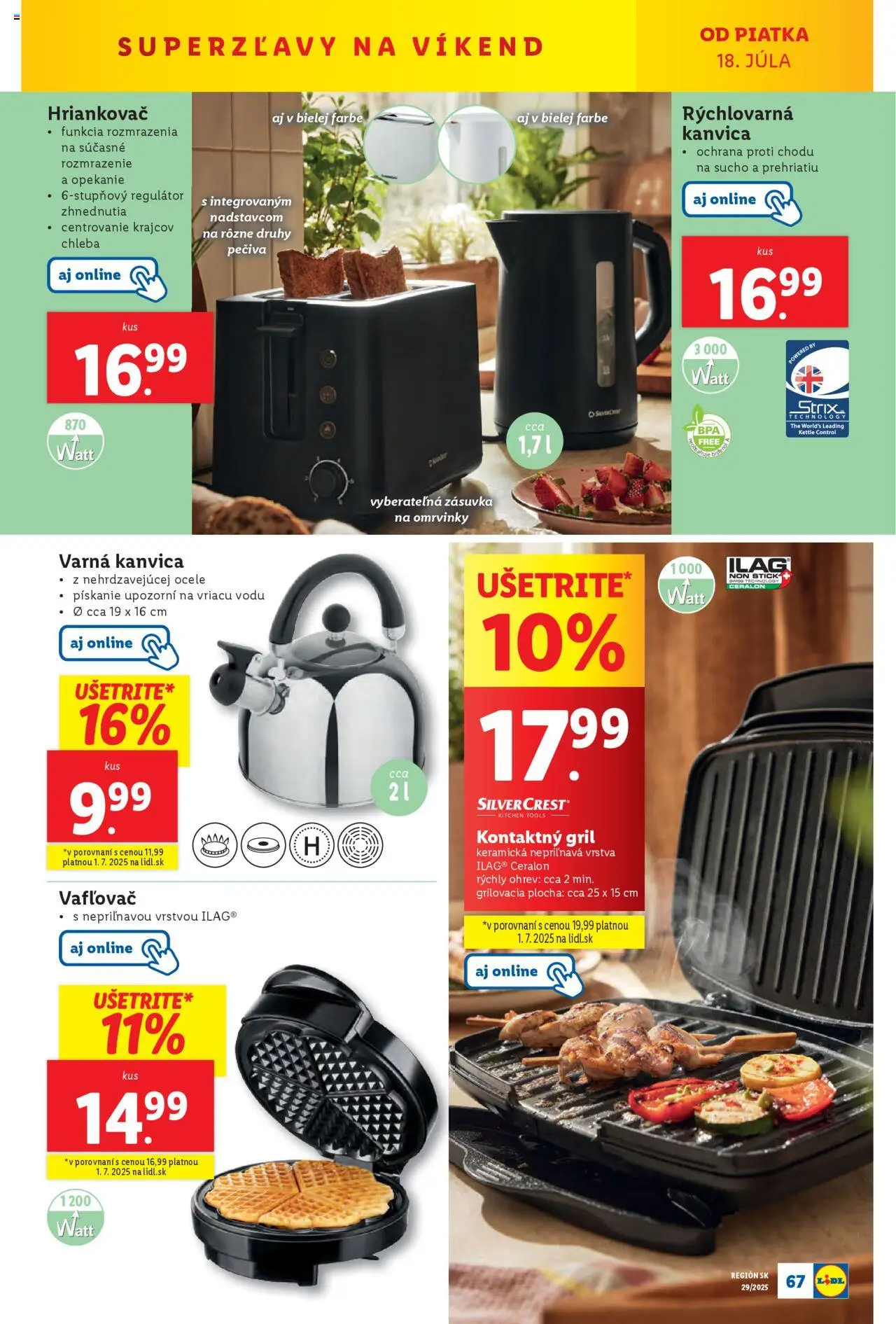 Lidl leták │ platný od 14.07.2025 | Strana: 79 | Produkty: Gril, Varná kanvica, Rýchlovarná kanvica, Kanvica